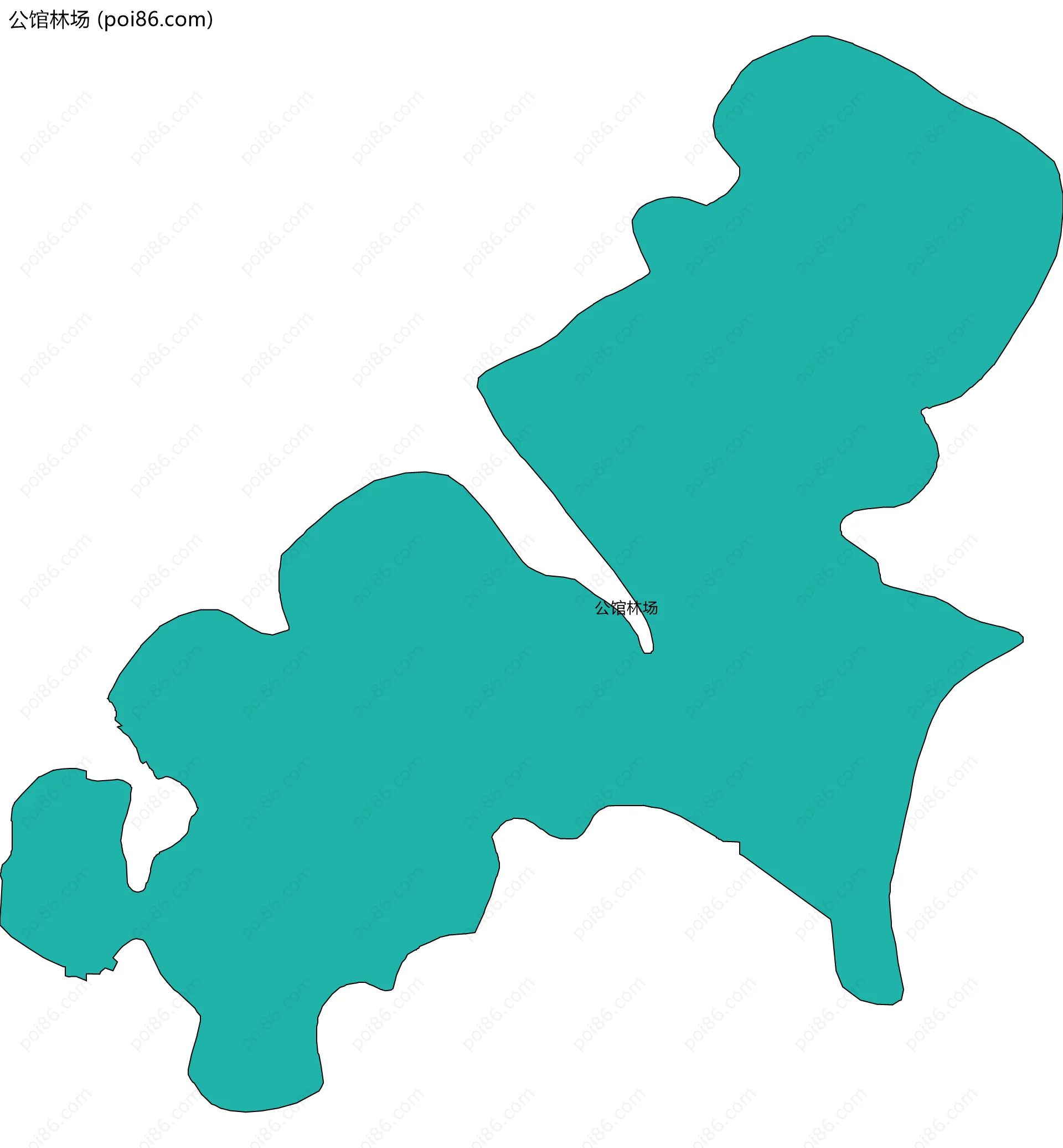 公馆林场边界地图