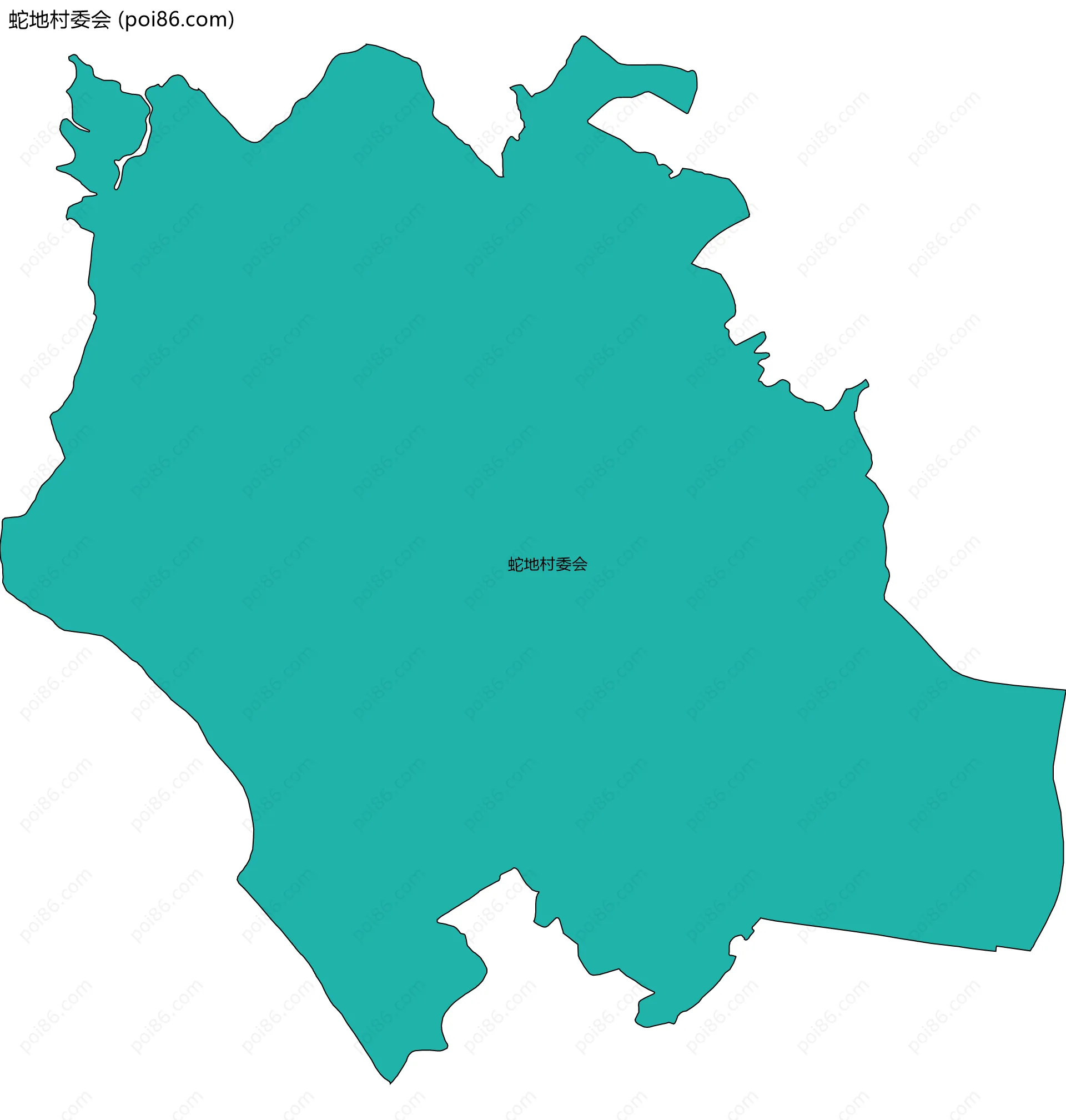 蛇地村委会边界地图