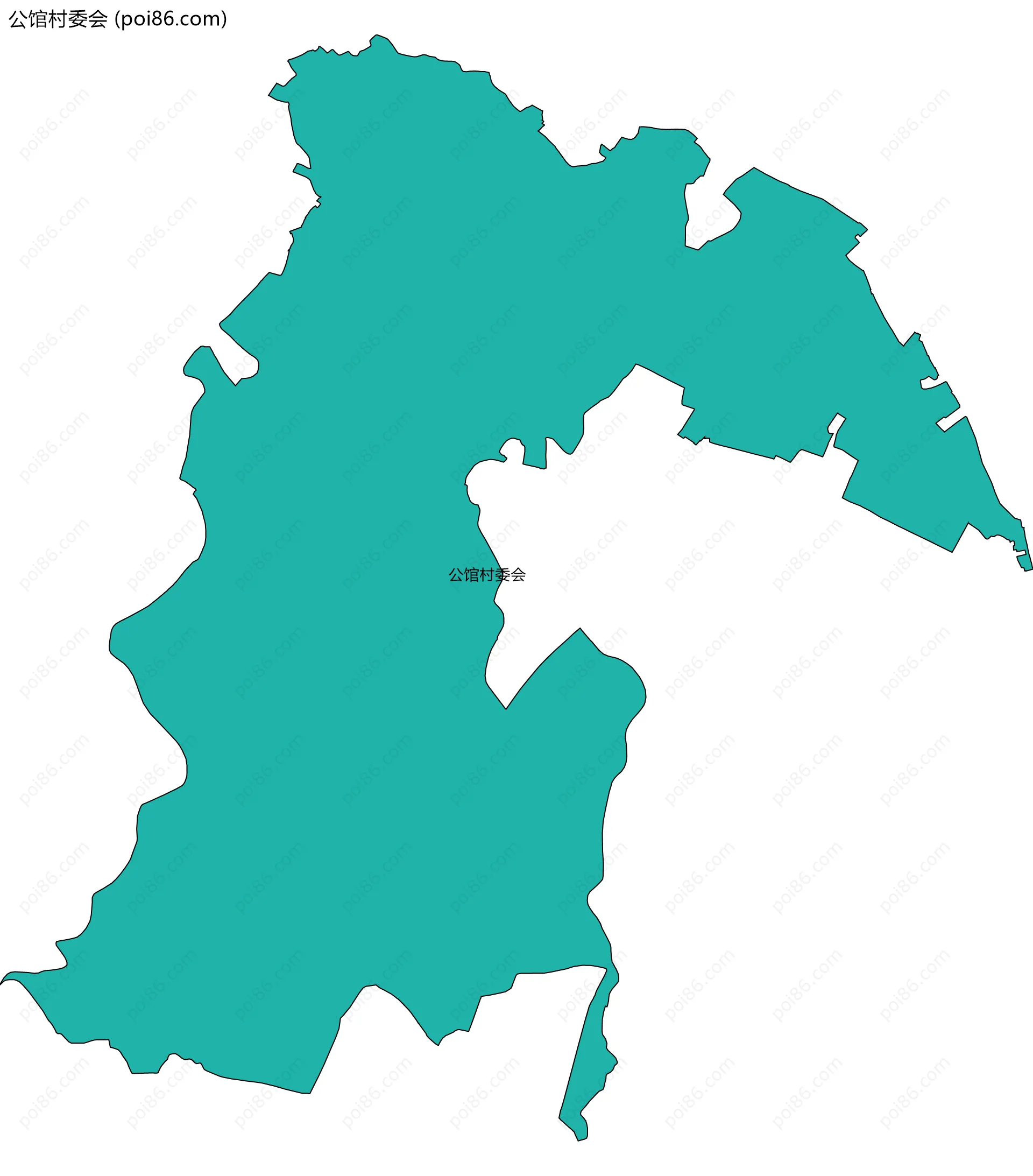 公馆村委会边界地图