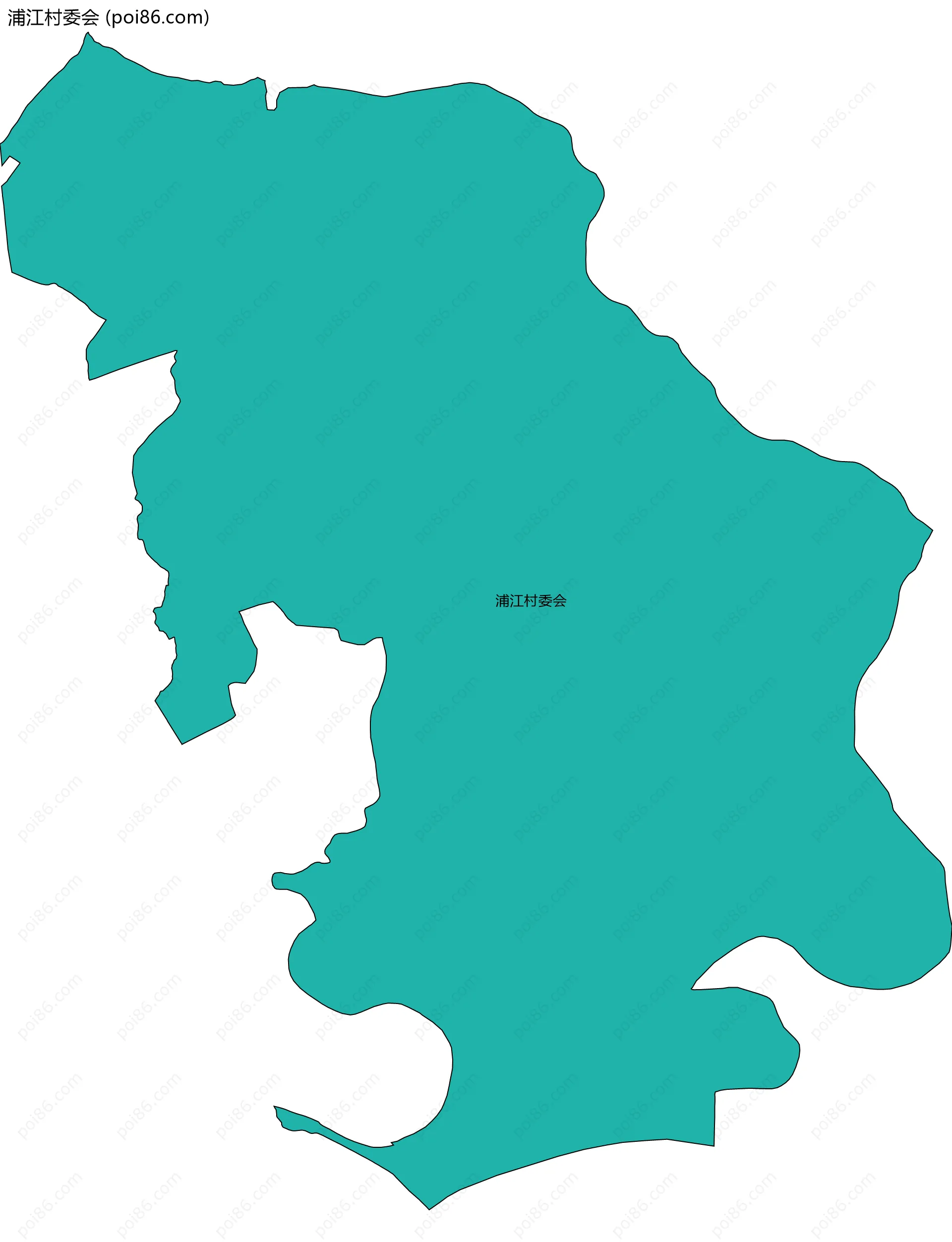 浦江村委会边界地图