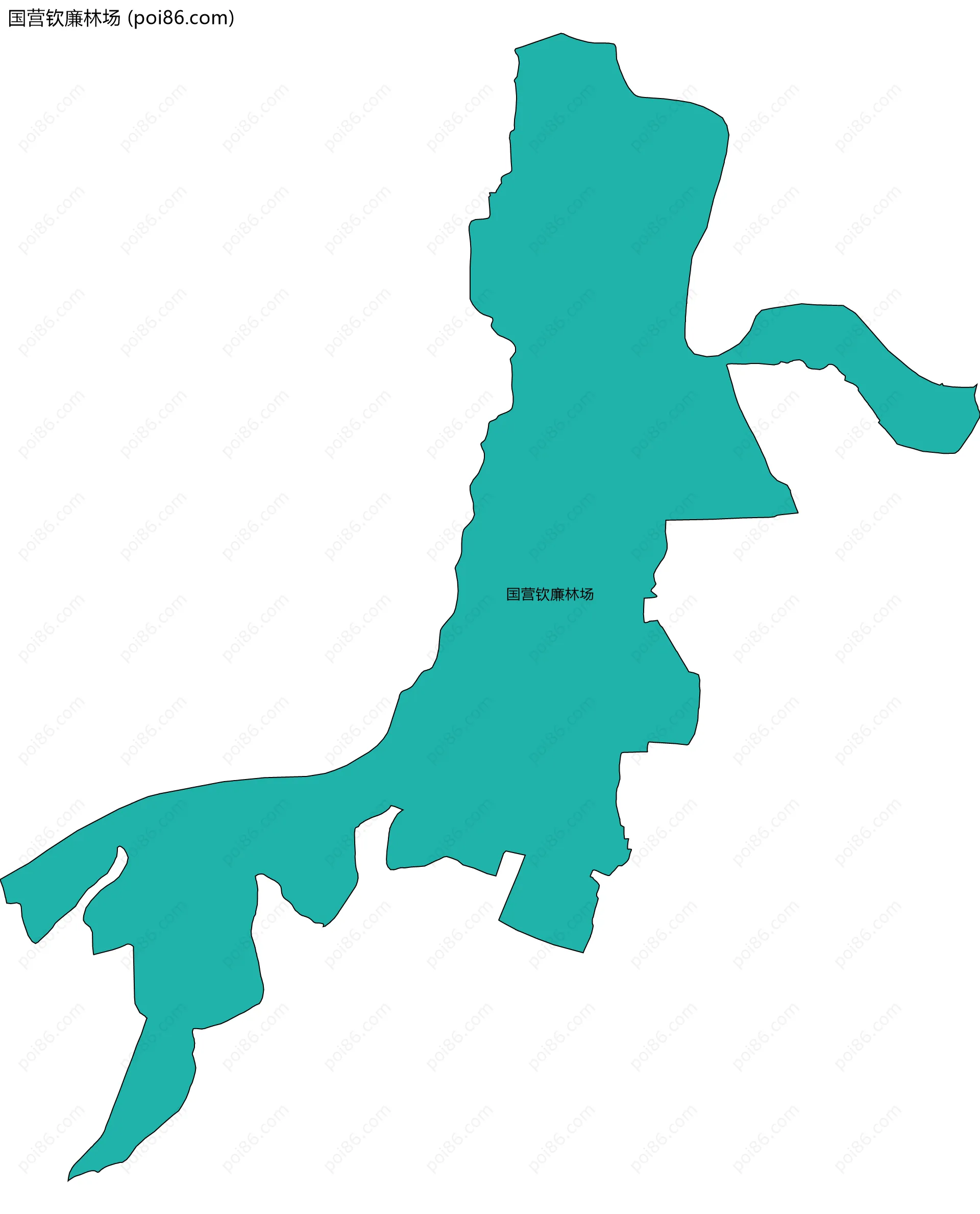 国营钦廉林场边界地图