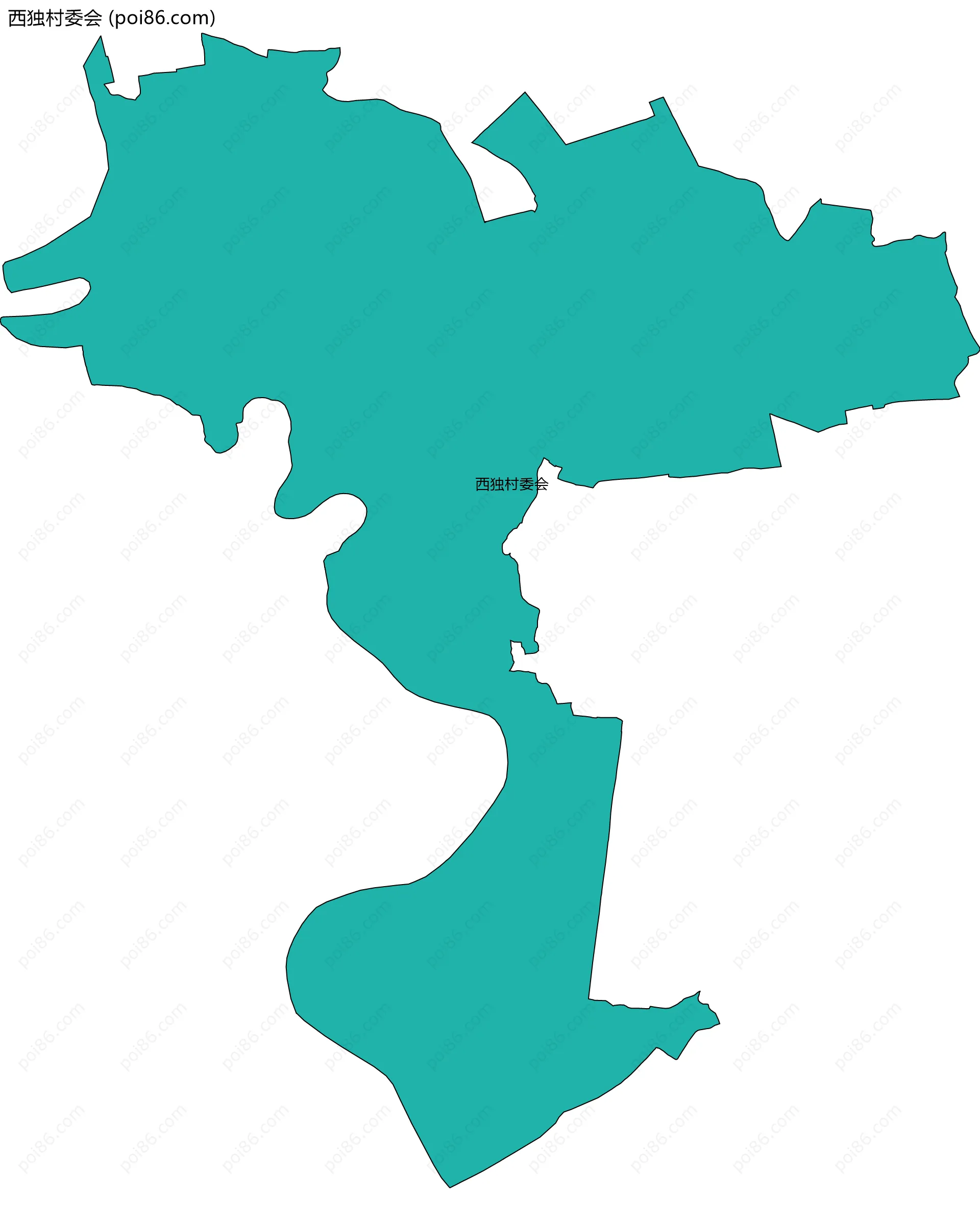 西独村委会边界地图
