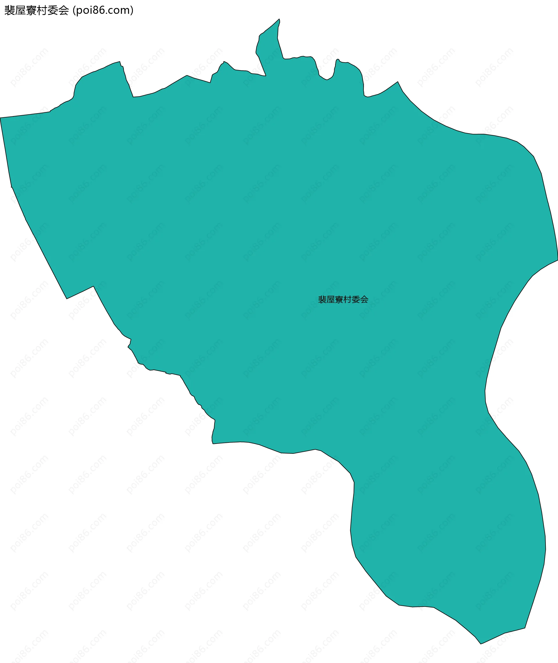 裴屋寮村委会边界地图