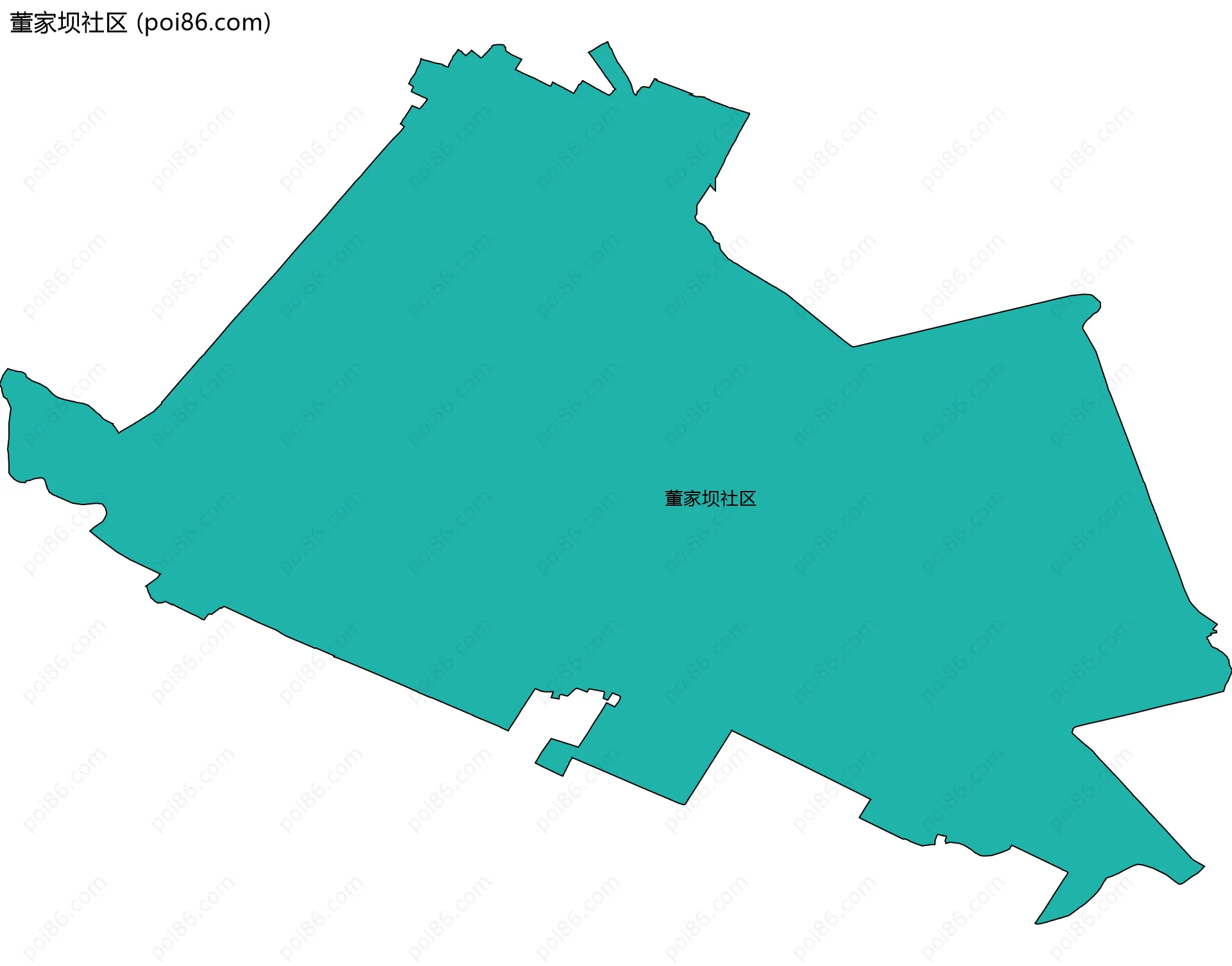 董家坝社区边界地图