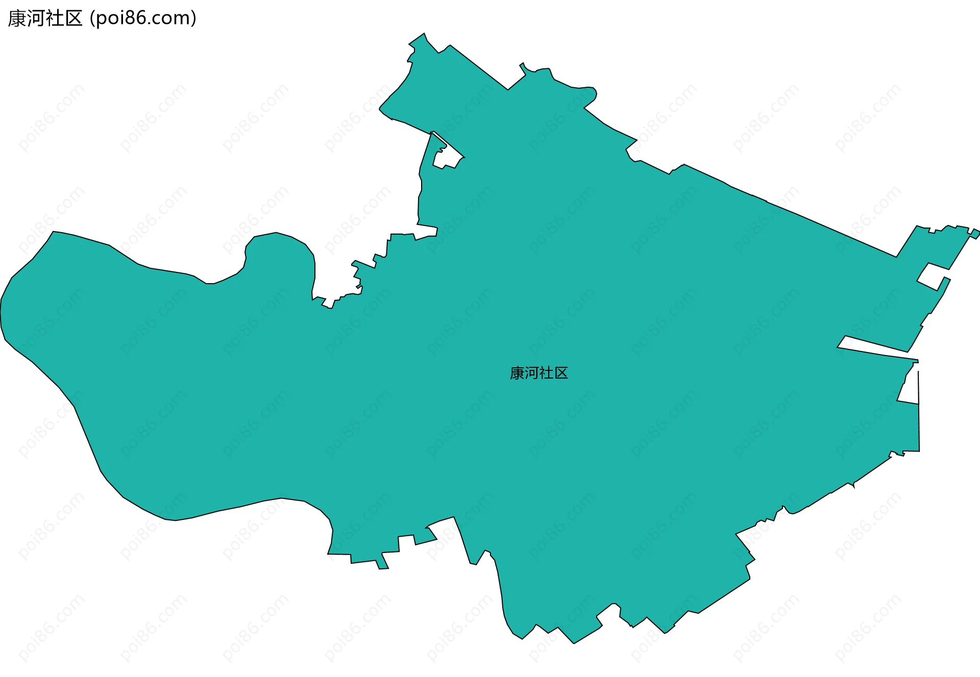 康河社区边界地图