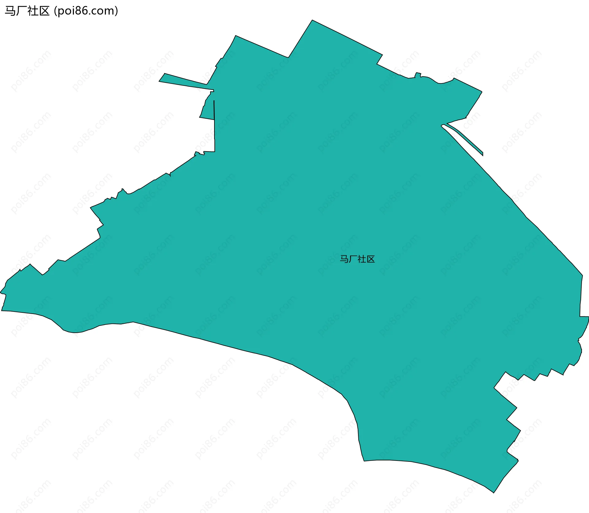 马厂社区边界地图