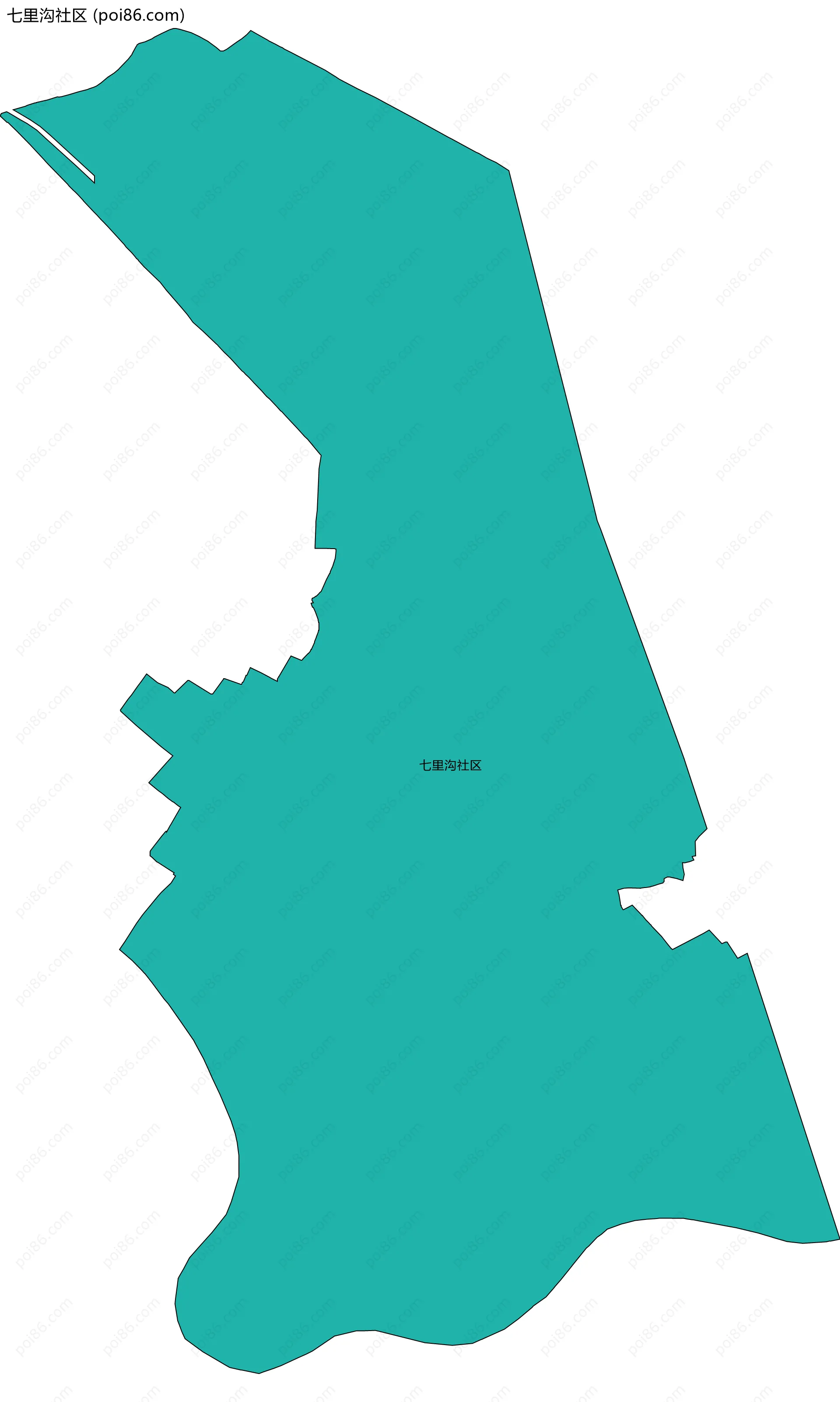 七里沟社区边界地图