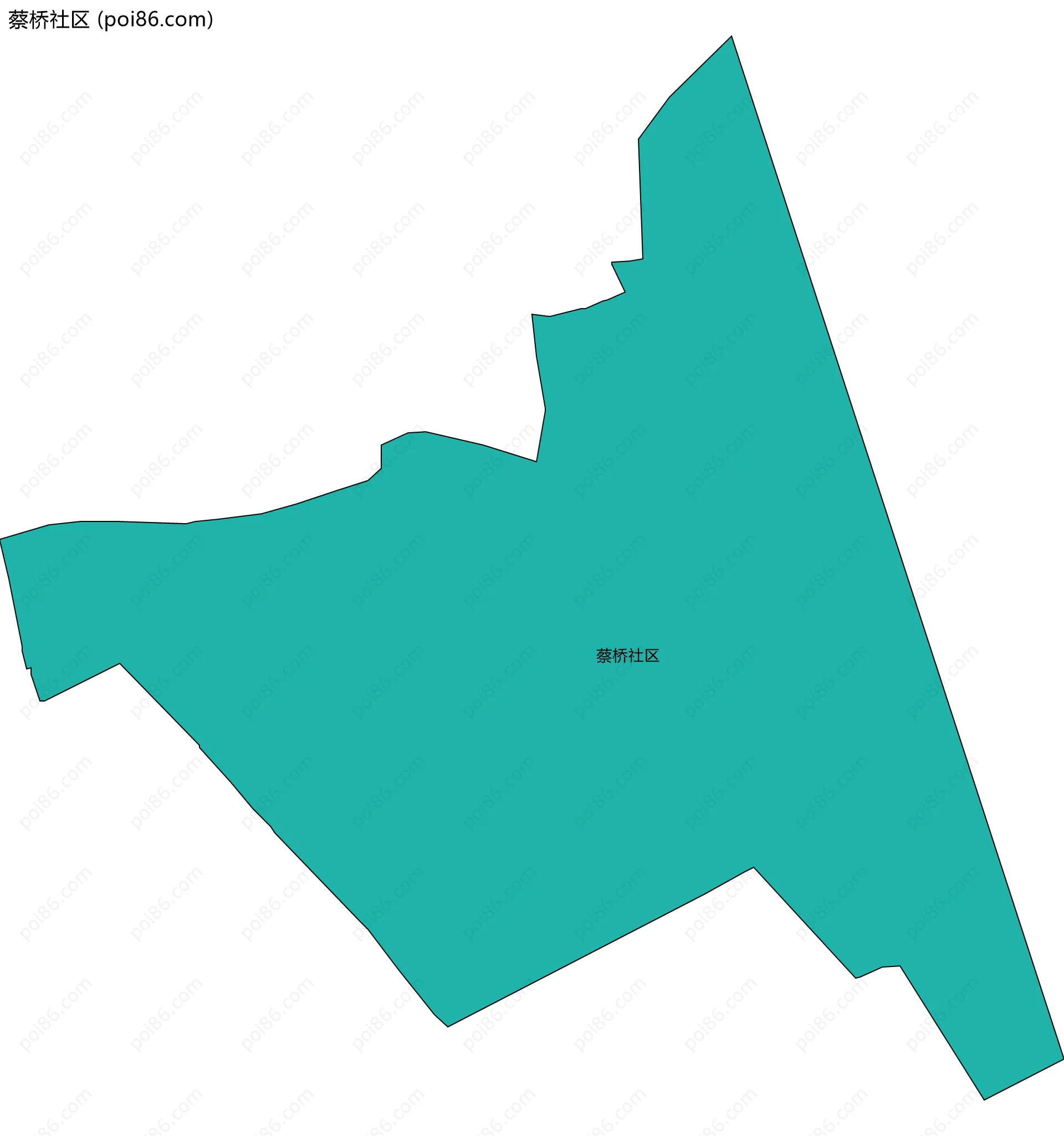 蔡桥社区边界地图
