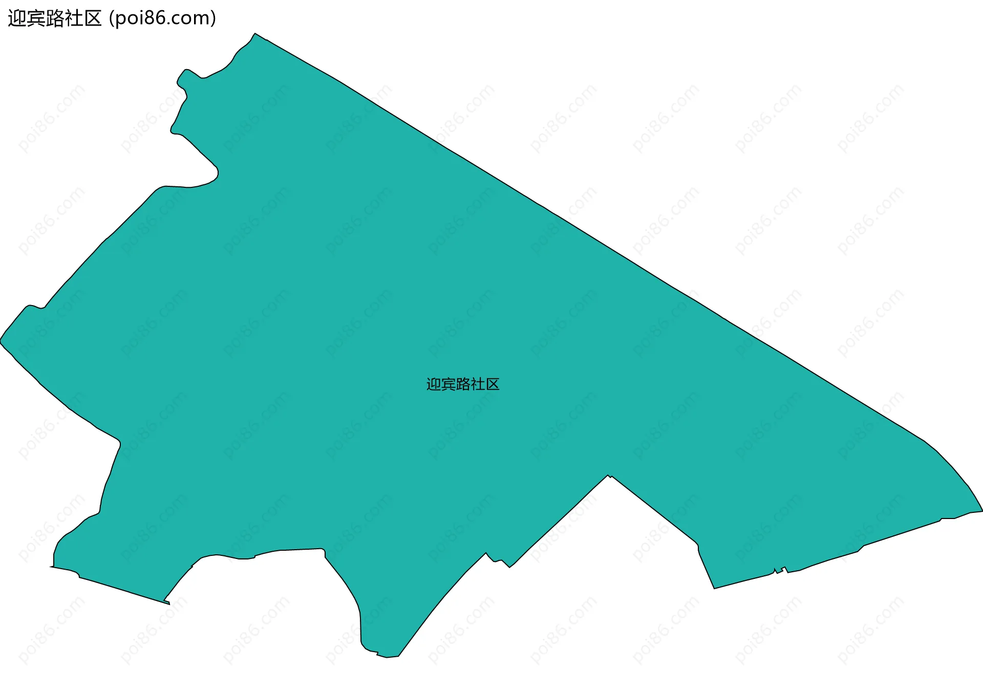 迎宾路社区边界地图