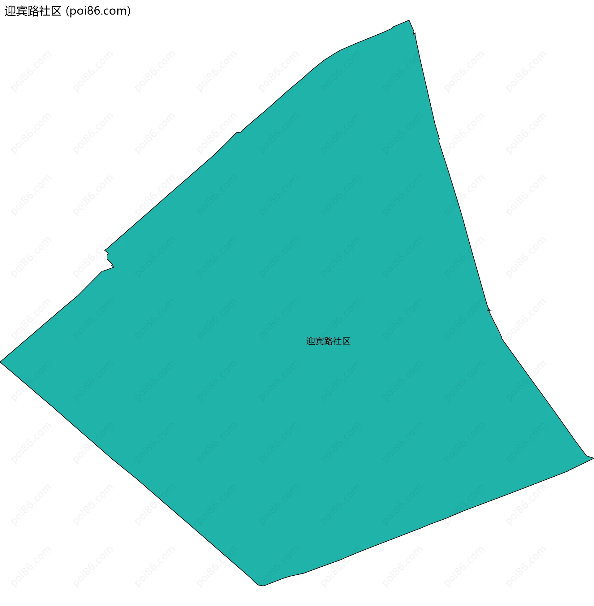 迎宾路社区边界地图