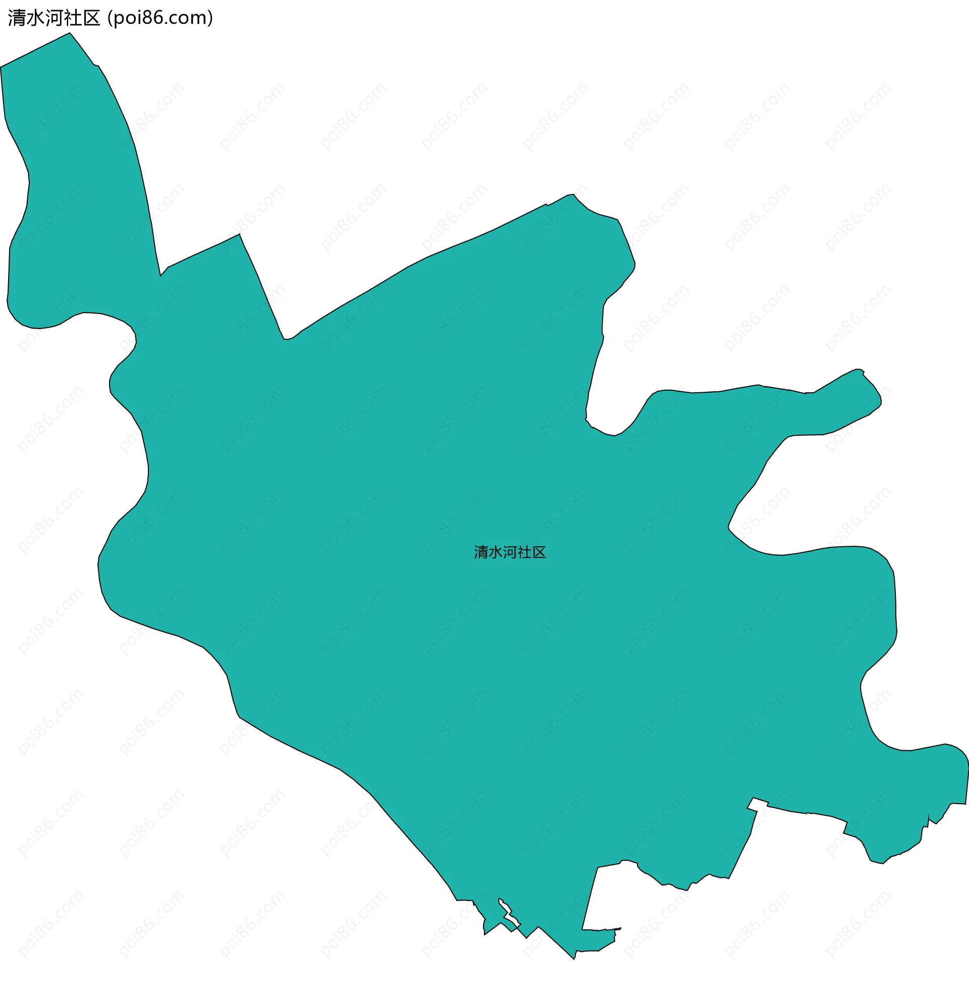 清水河社区边界地图