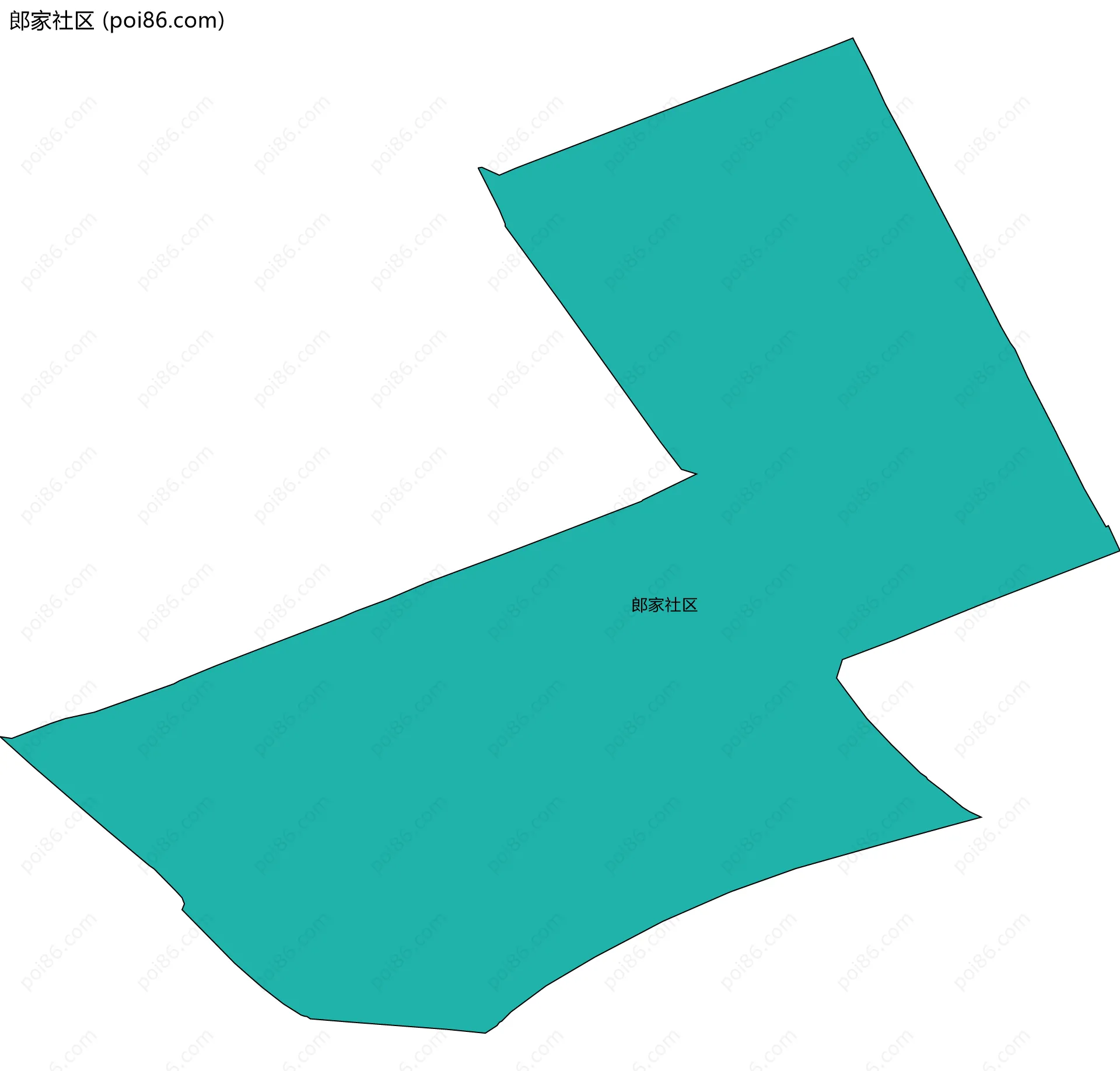 郎家社区边界地图