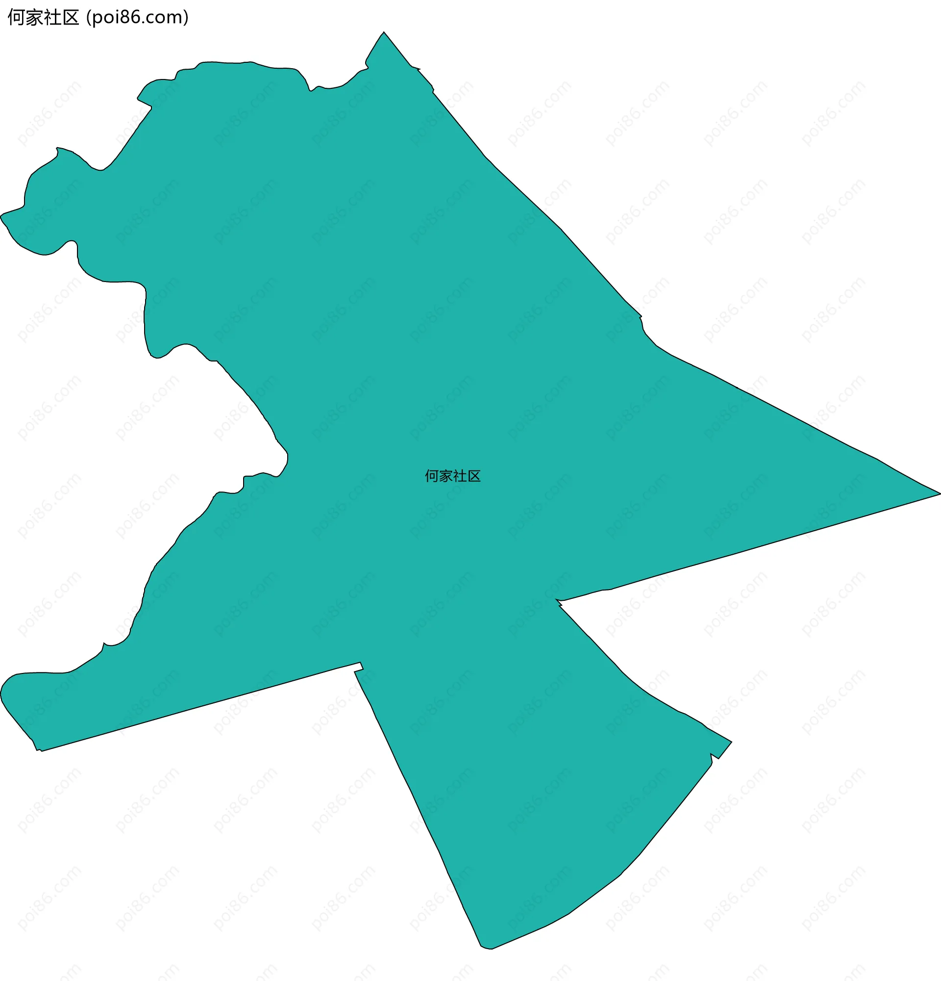 何家社区边界地图