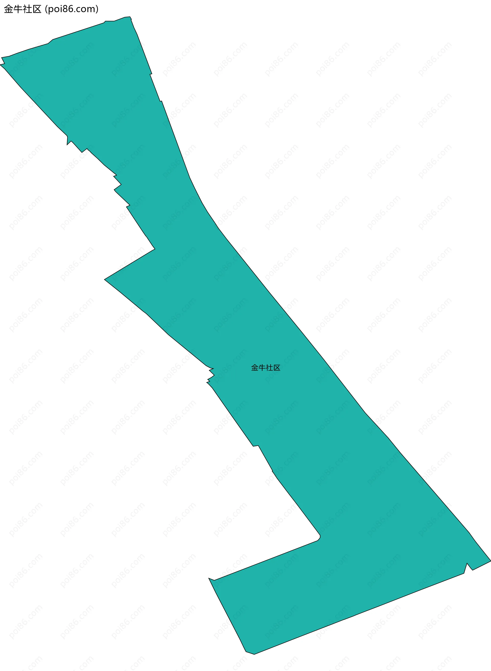 金牛社区边界地图