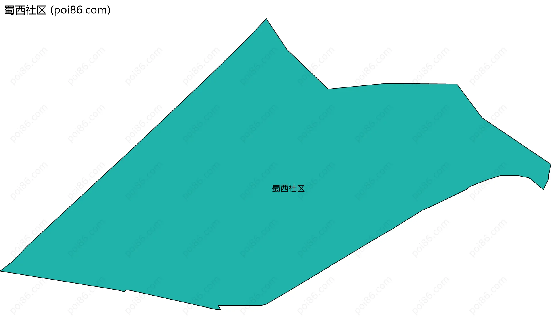 蜀西社区边界地图