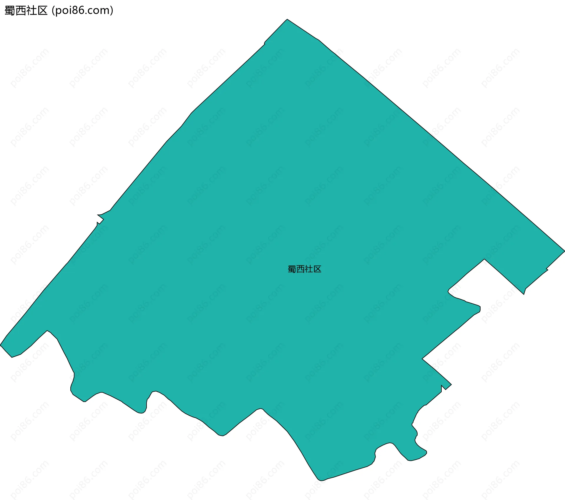 蜀西社区边界地图