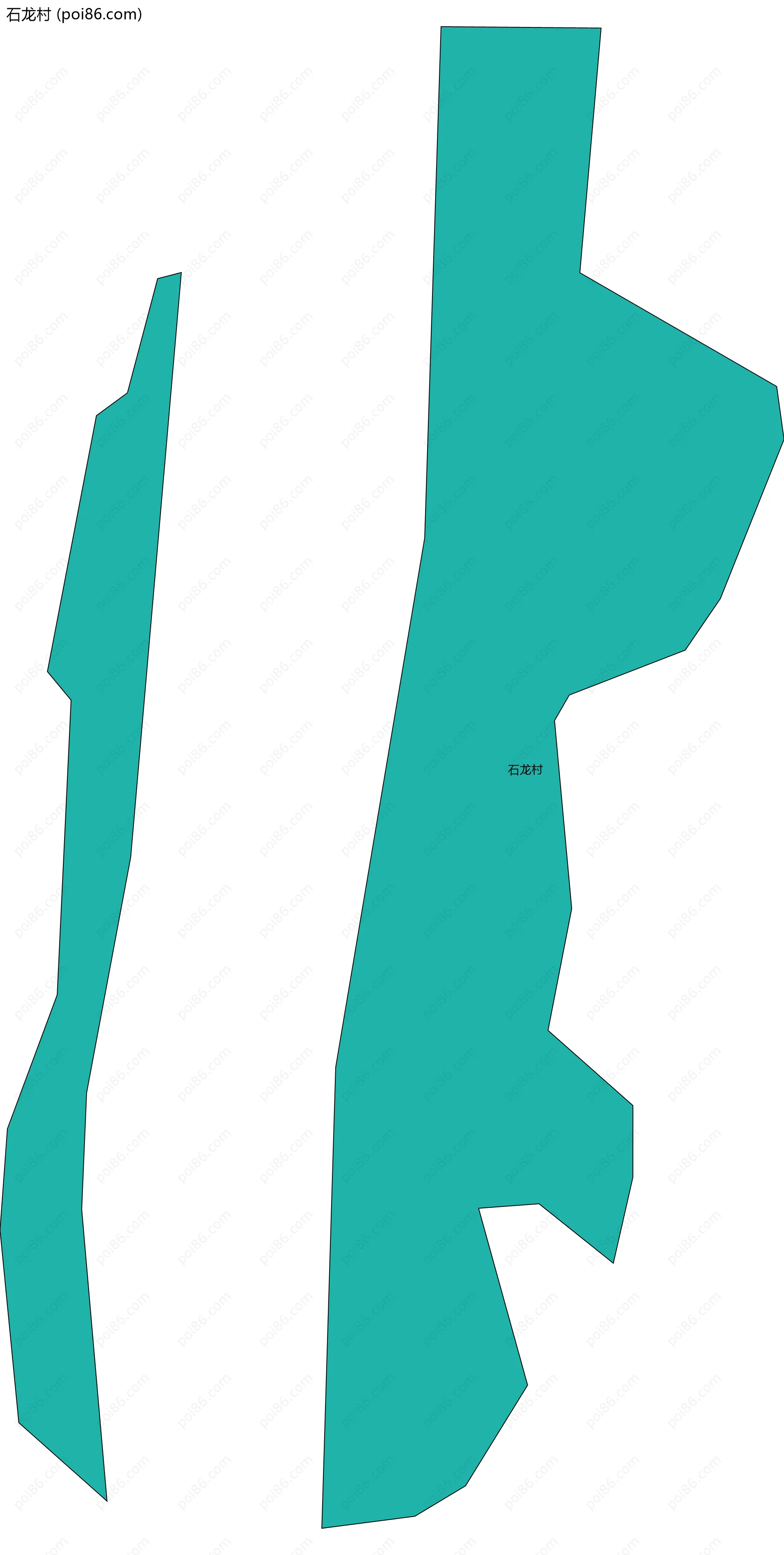 石龙村边界地图