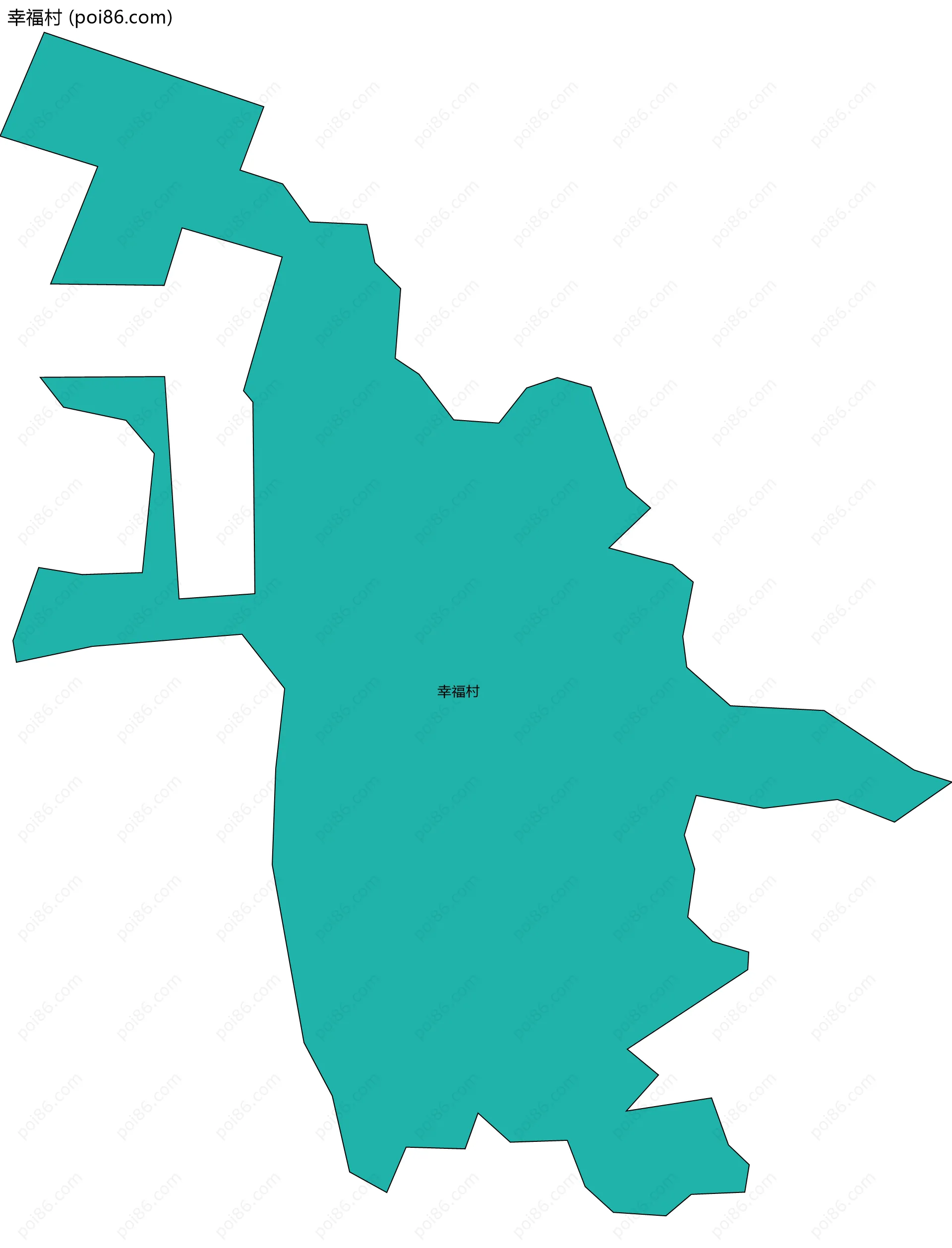 幸福村边界地图