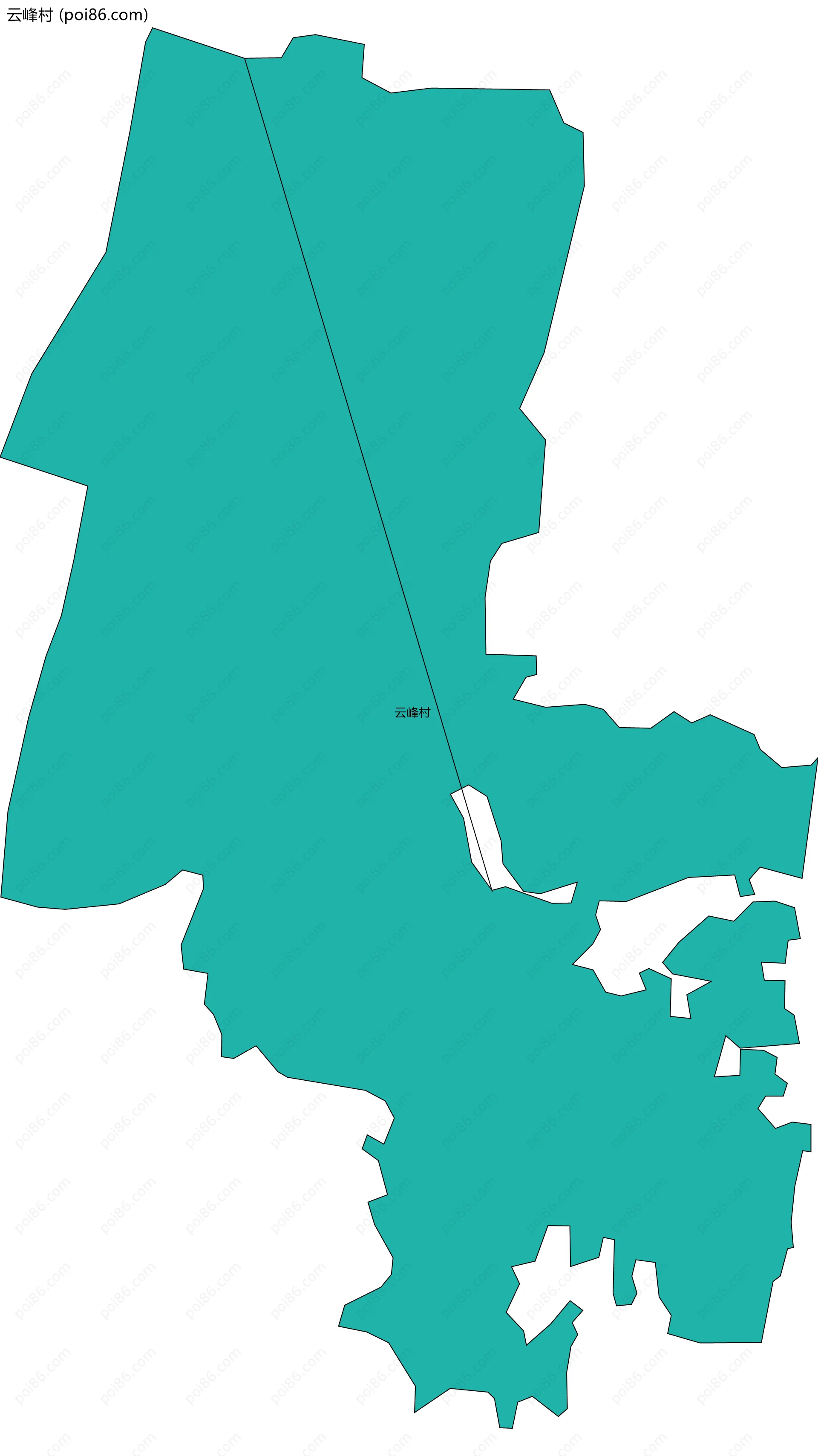 云峰村边界地图