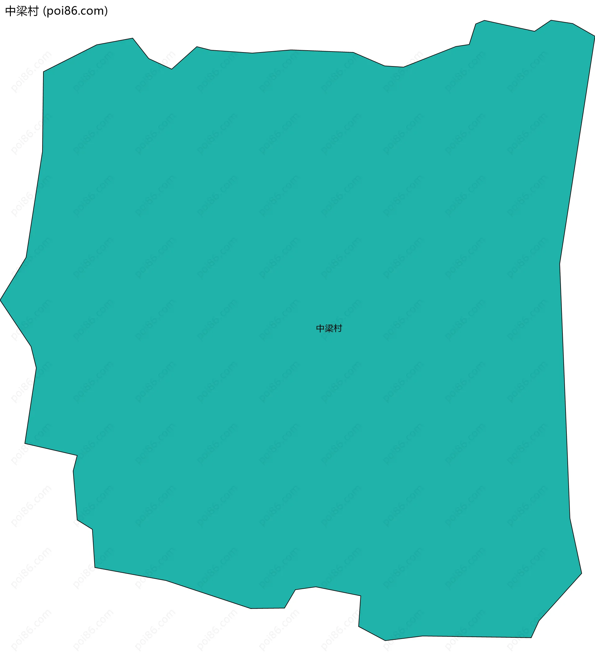 中梁村边界地图