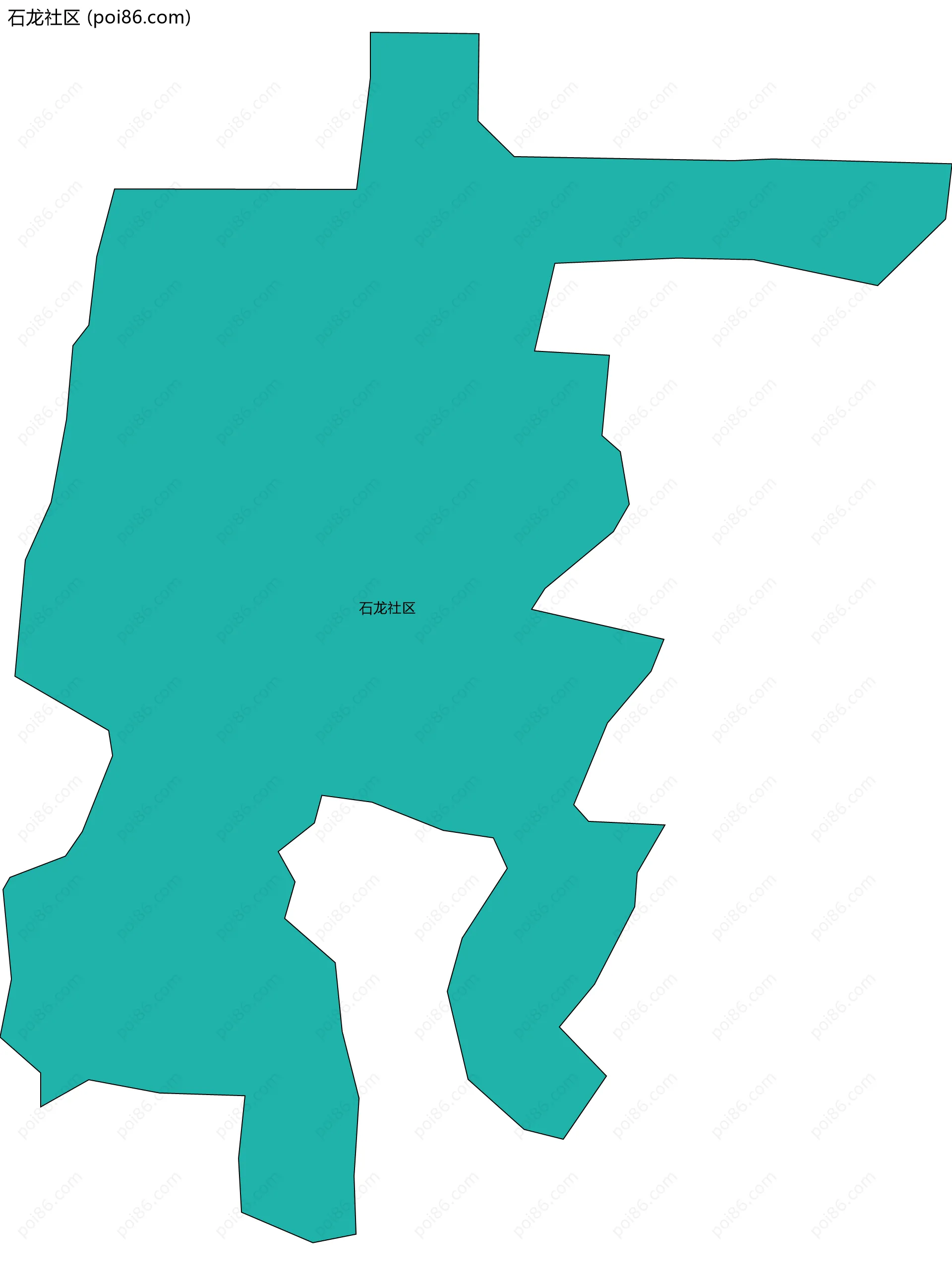 石龙社区边界地图