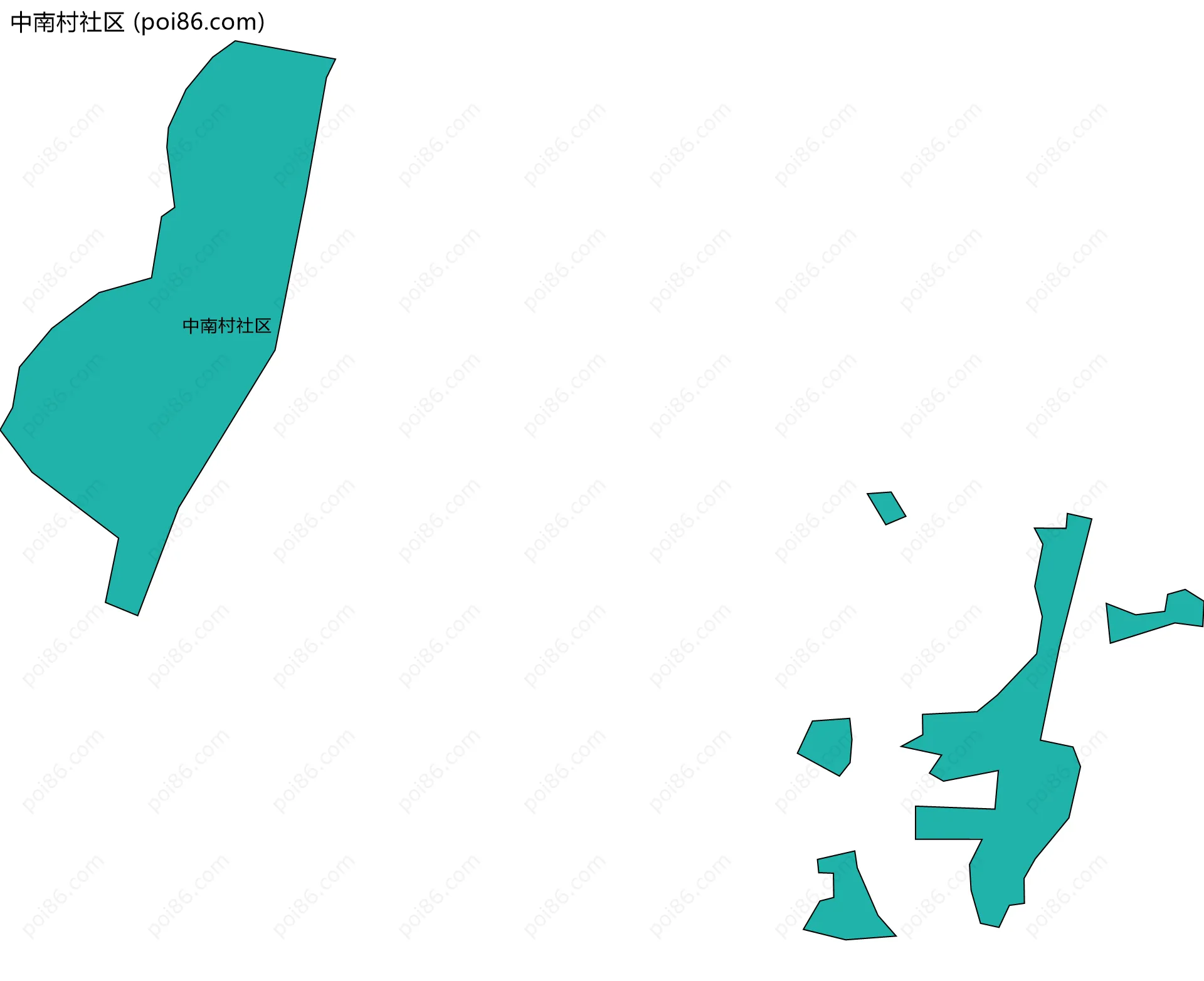 中南村社区边界地图