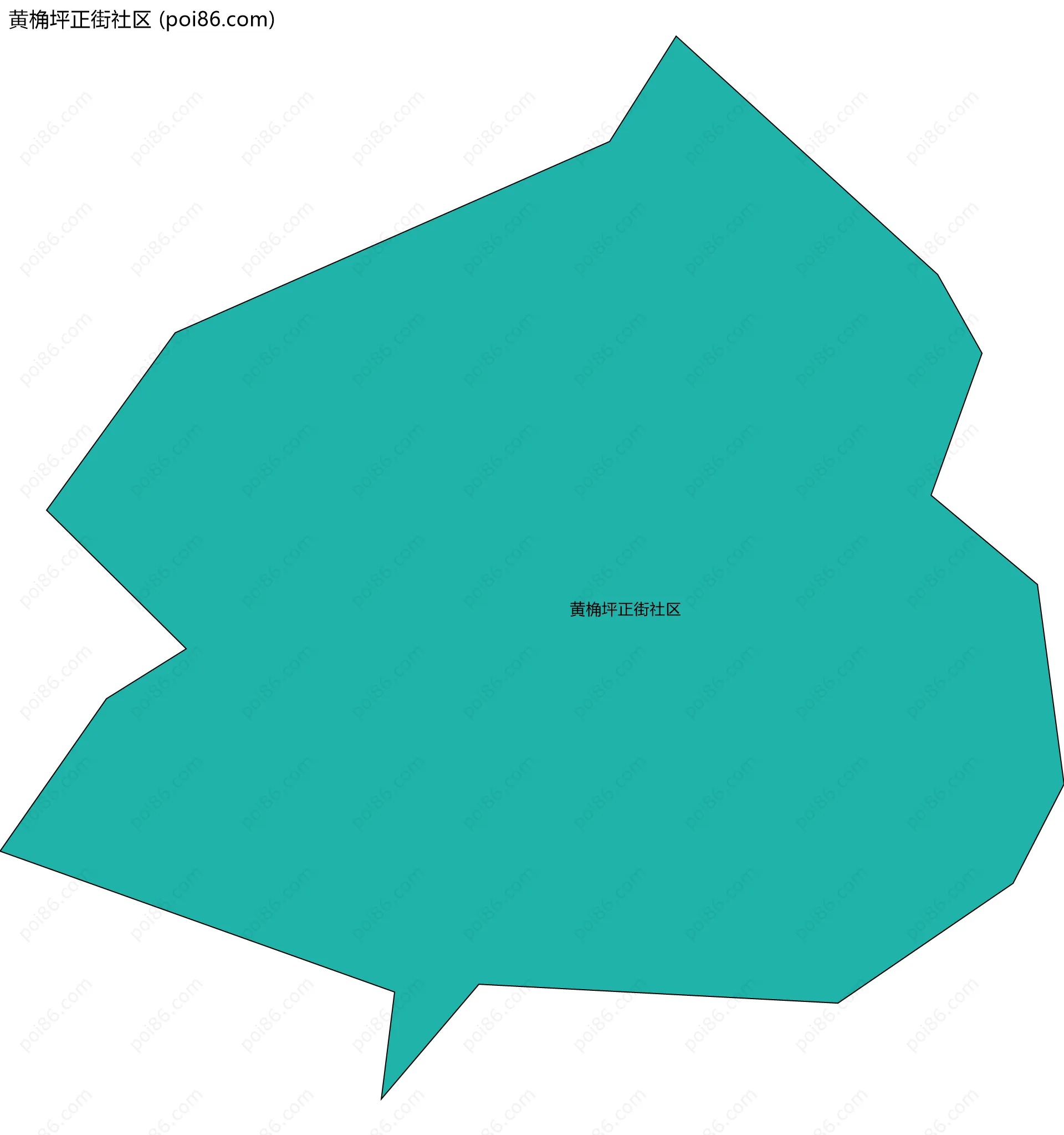 黄桷坪正街社区边界地图