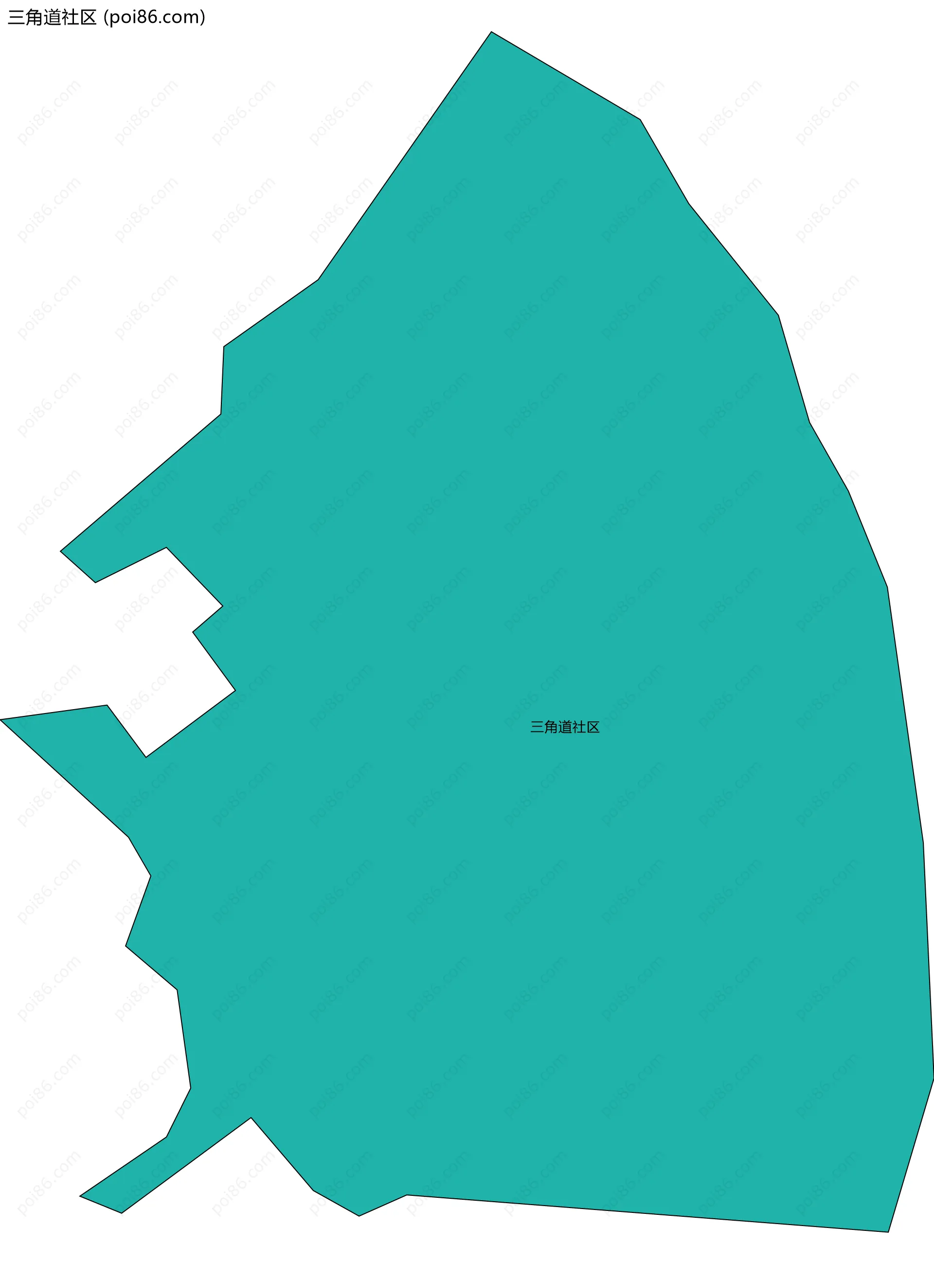 三角道社区边界地图