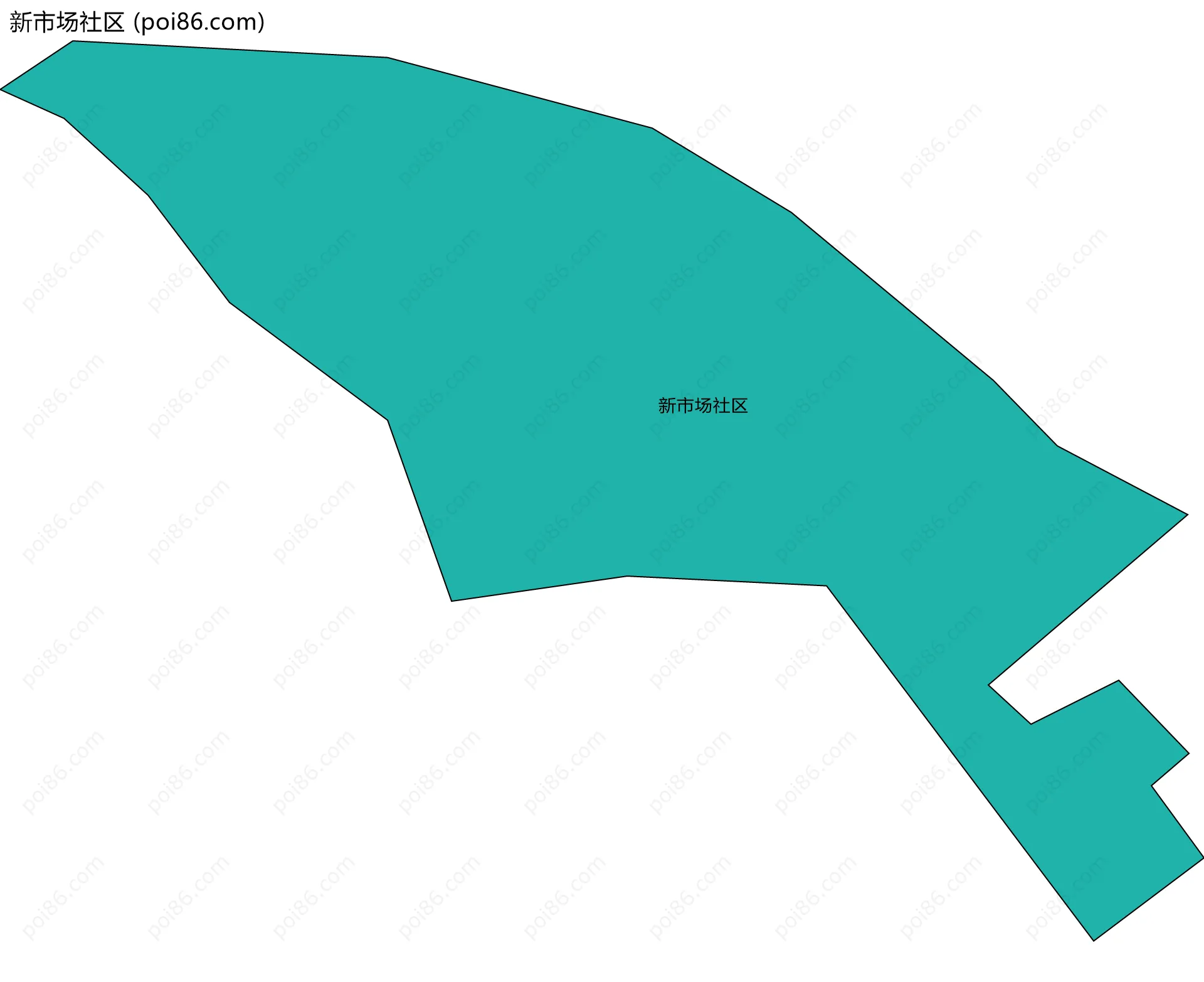 新市场社区边界地图