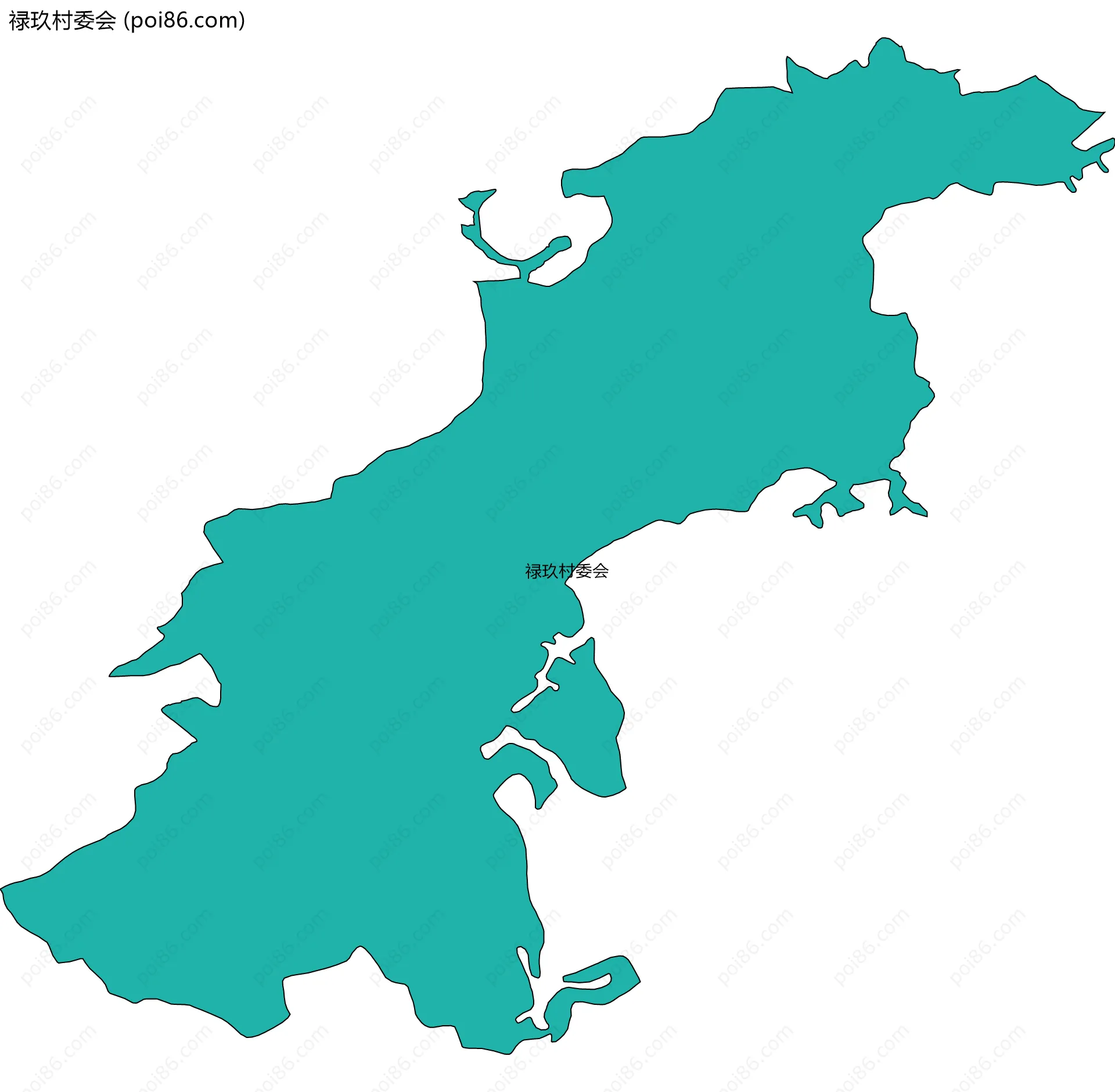 禄玖村委会边界地图