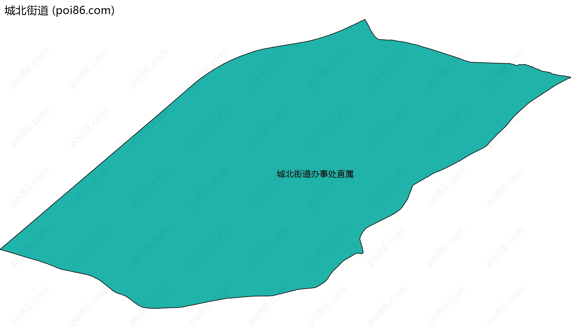 城北街道边界地图(五级行政区划)