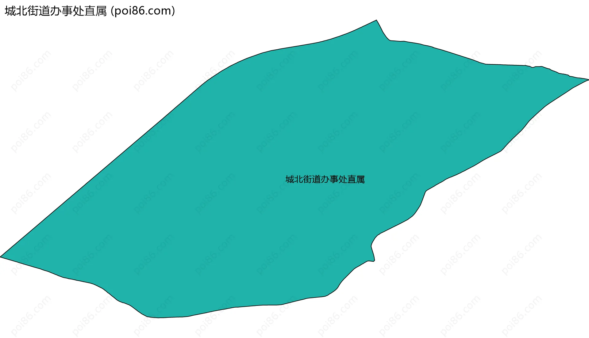 城北街道办事处直属边界地图