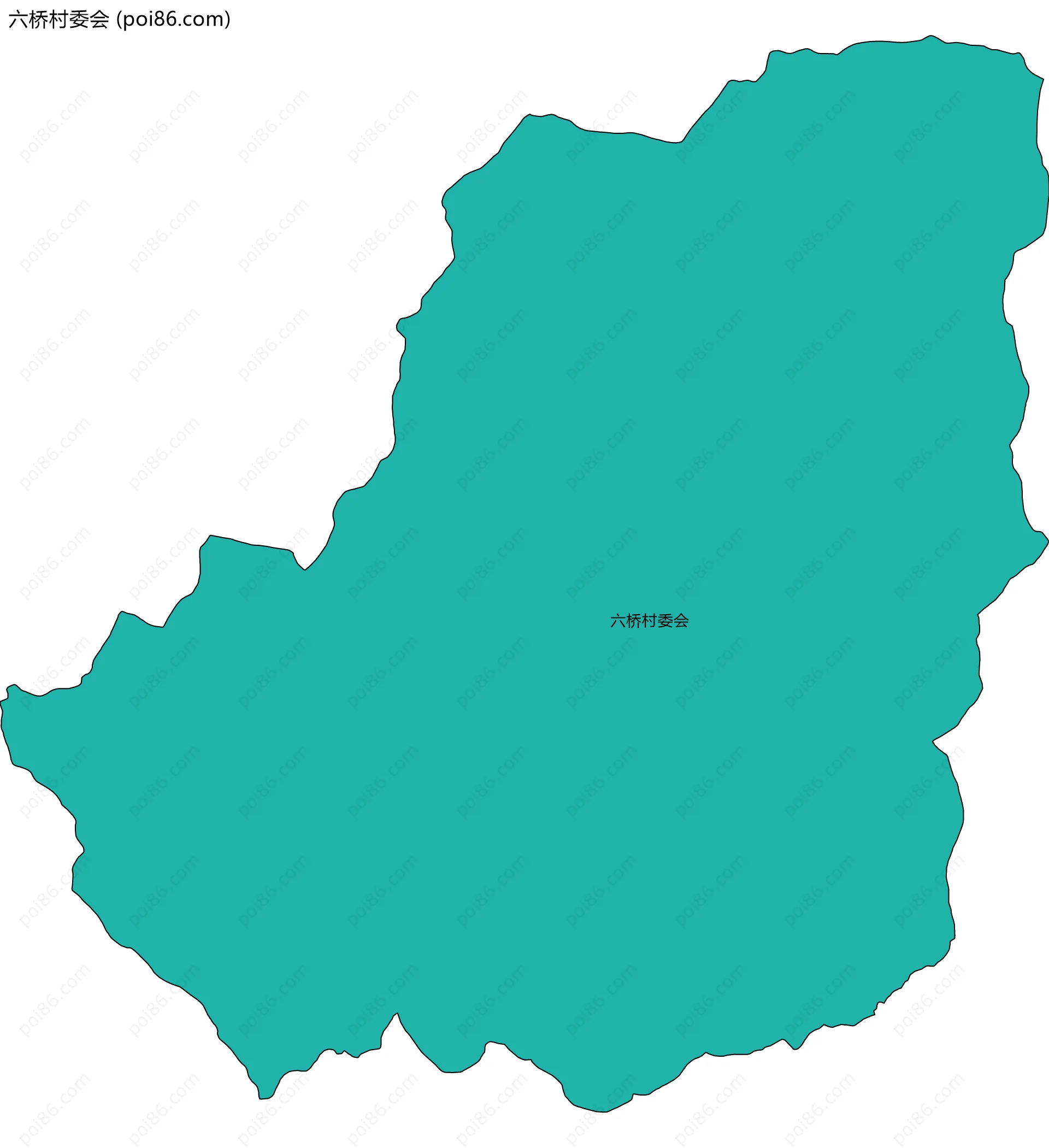 六桥村委会边界地图