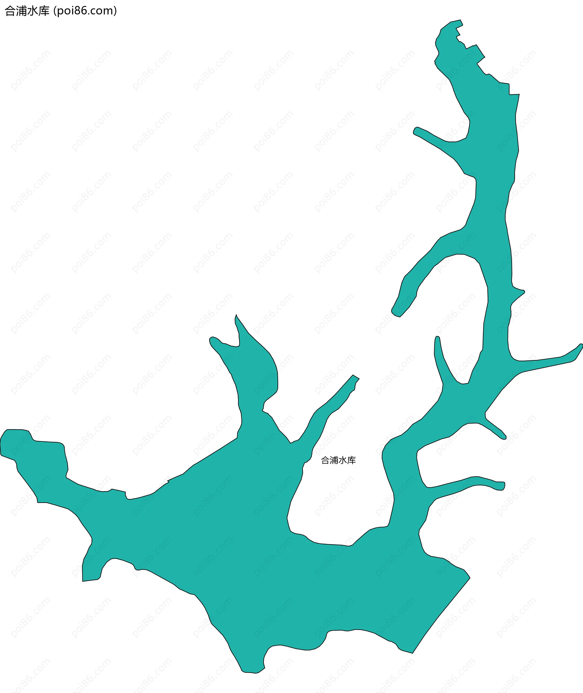 合浦水库边界地图