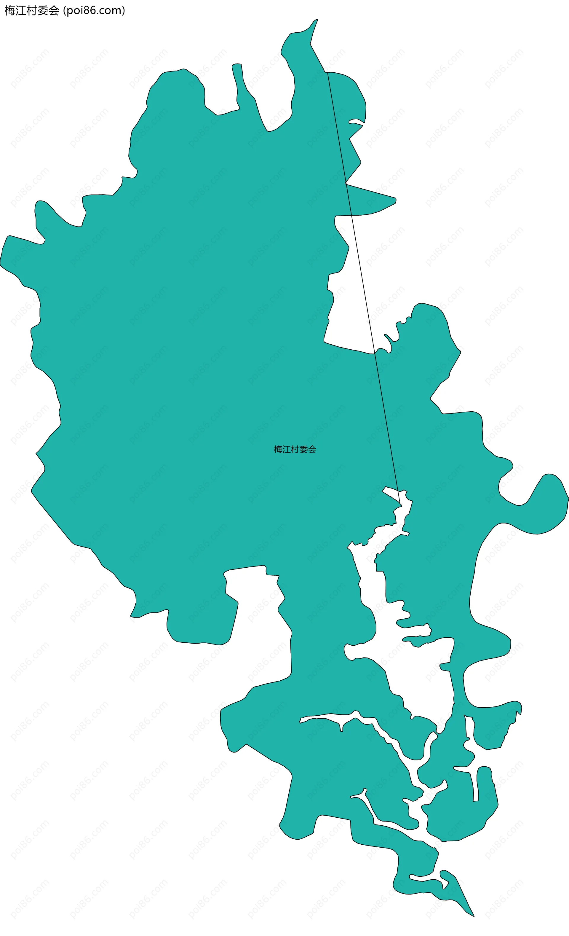 梅江村委会边界地图