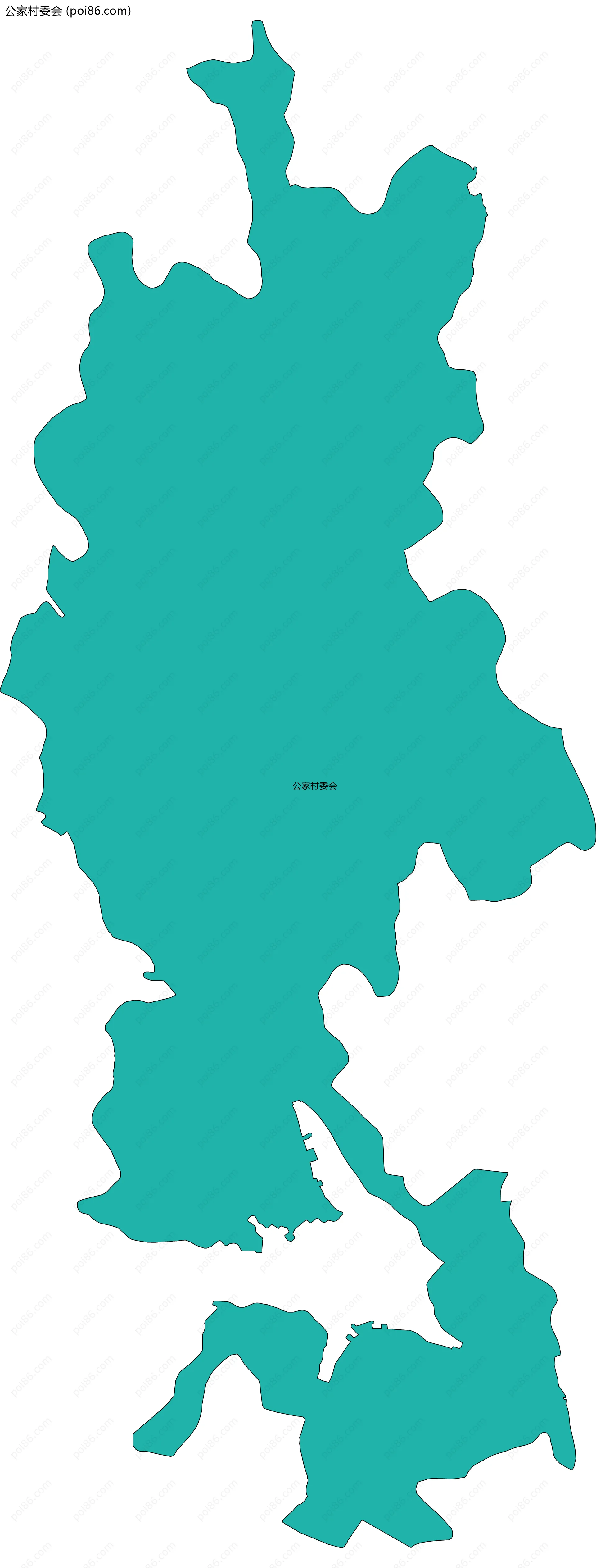 公家村委会边界地图