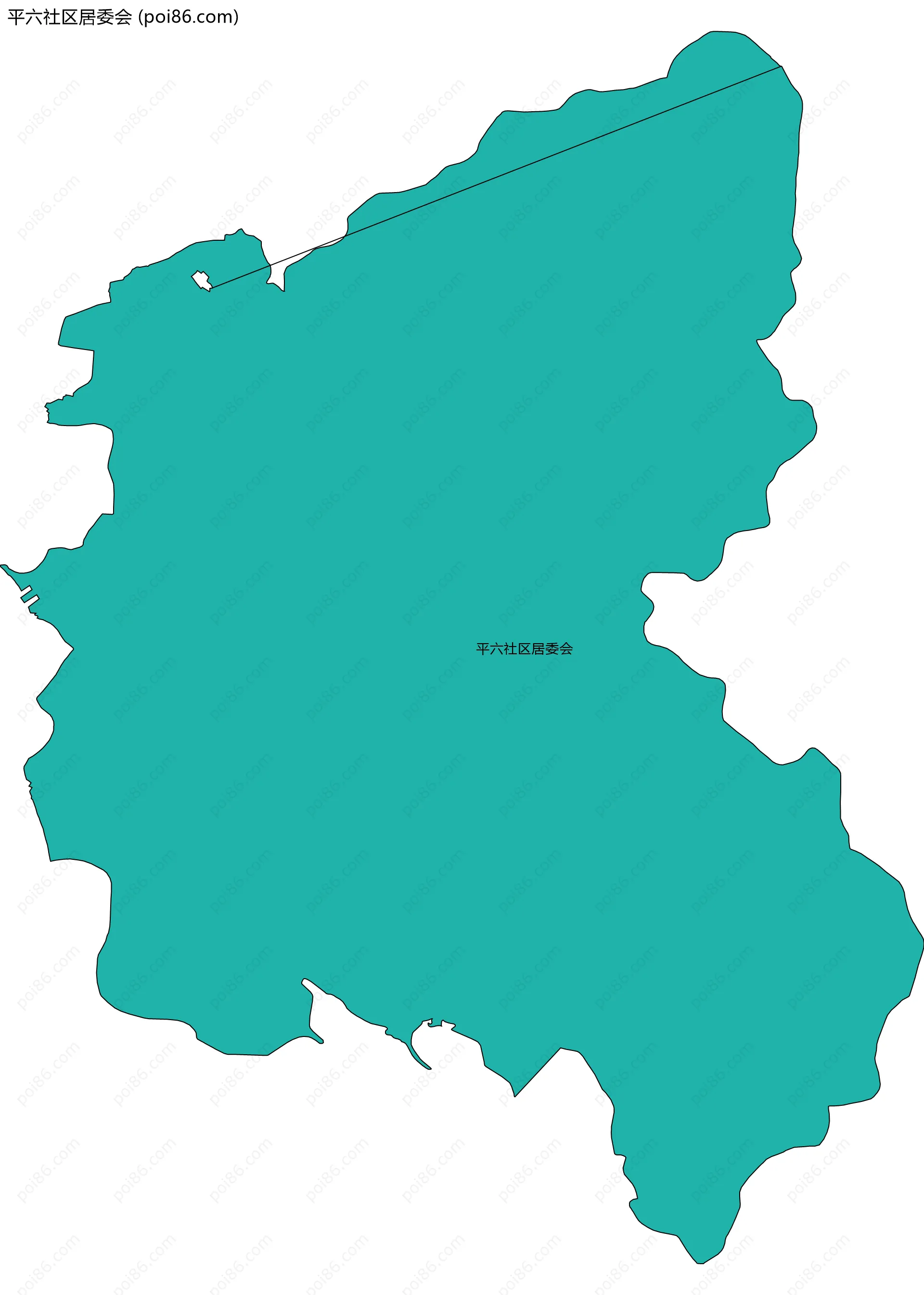 平六社区居委会边界地图