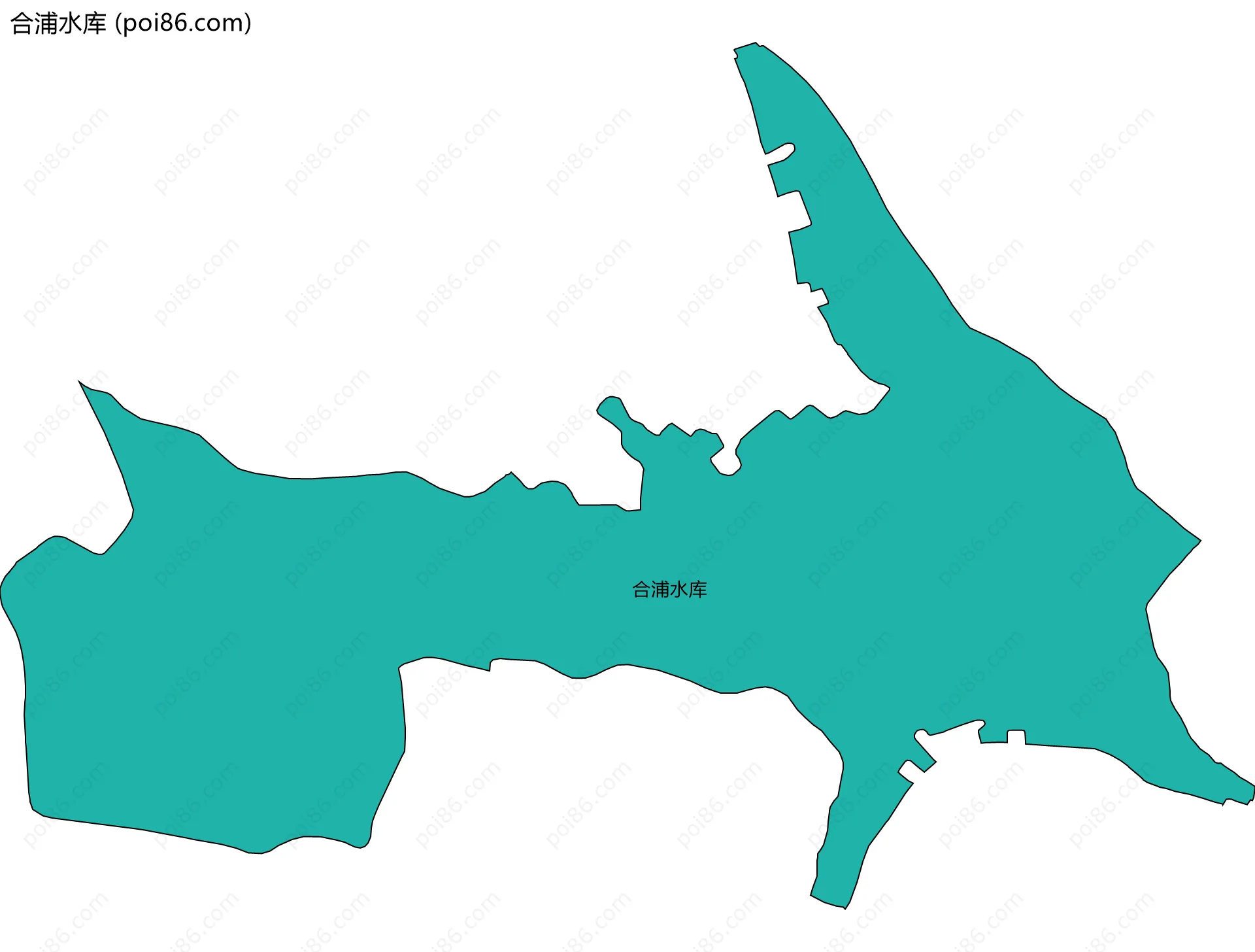 合浦水库边界地图