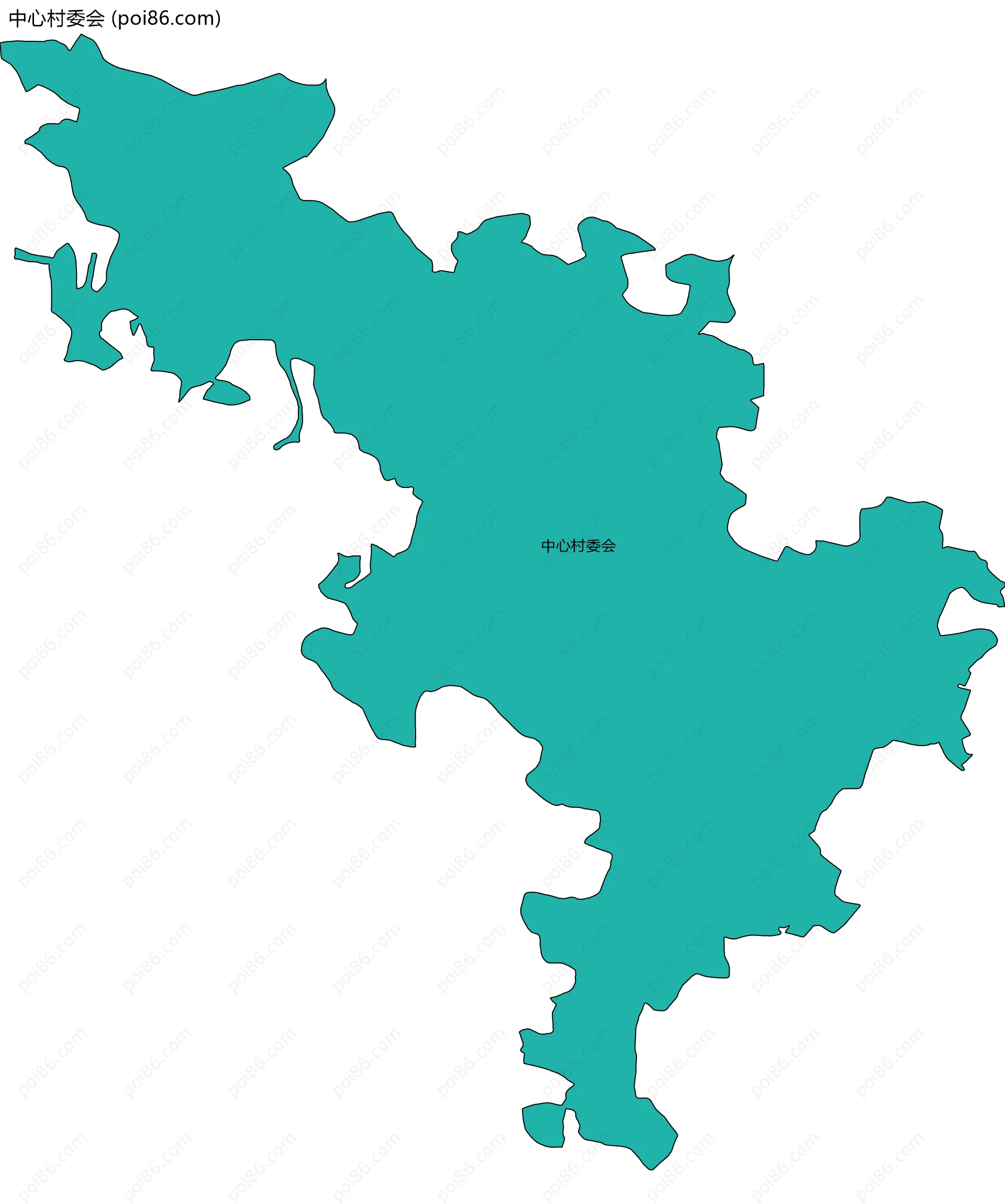 中心村委会边界地图