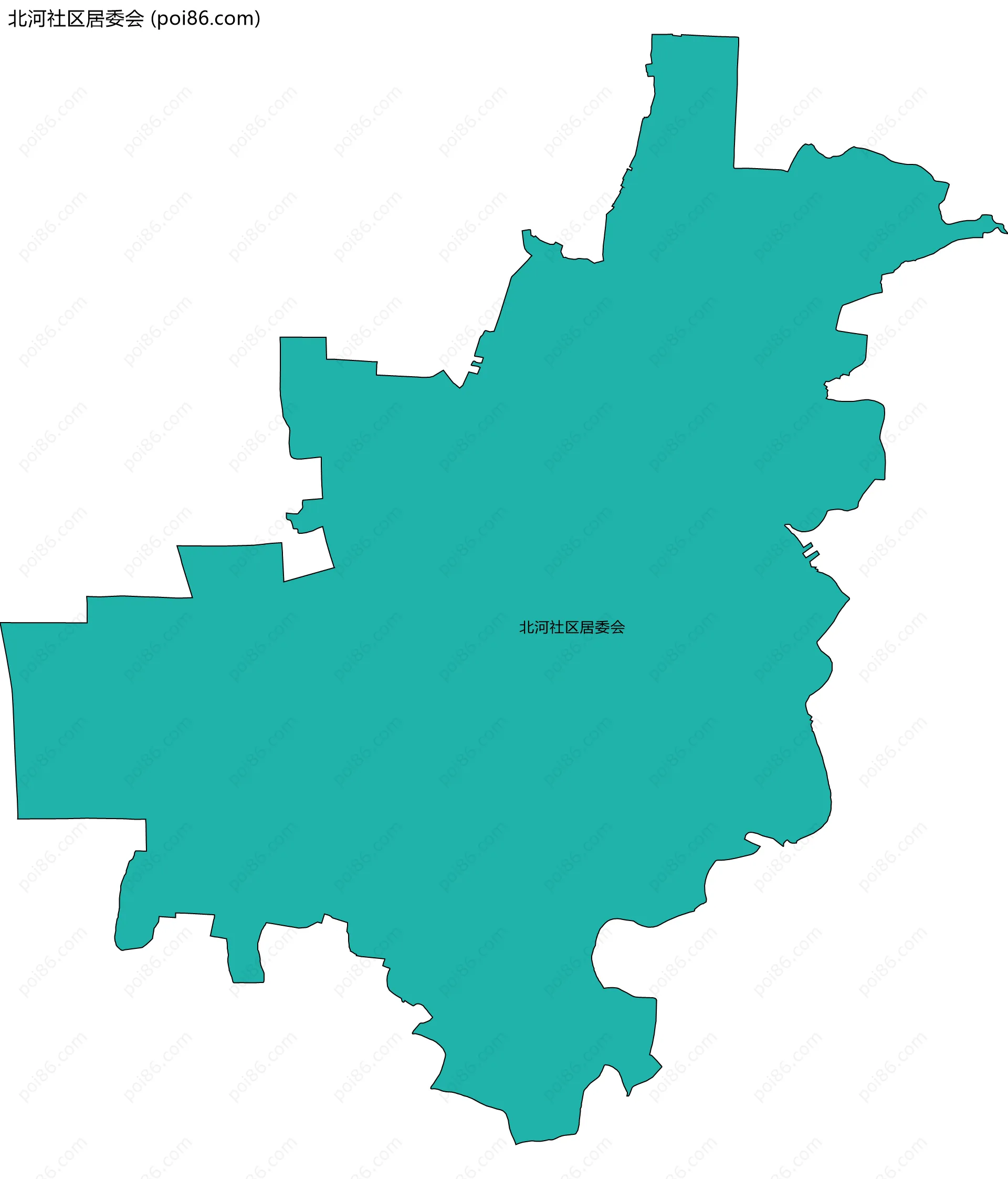 北河社区居委会边界地图