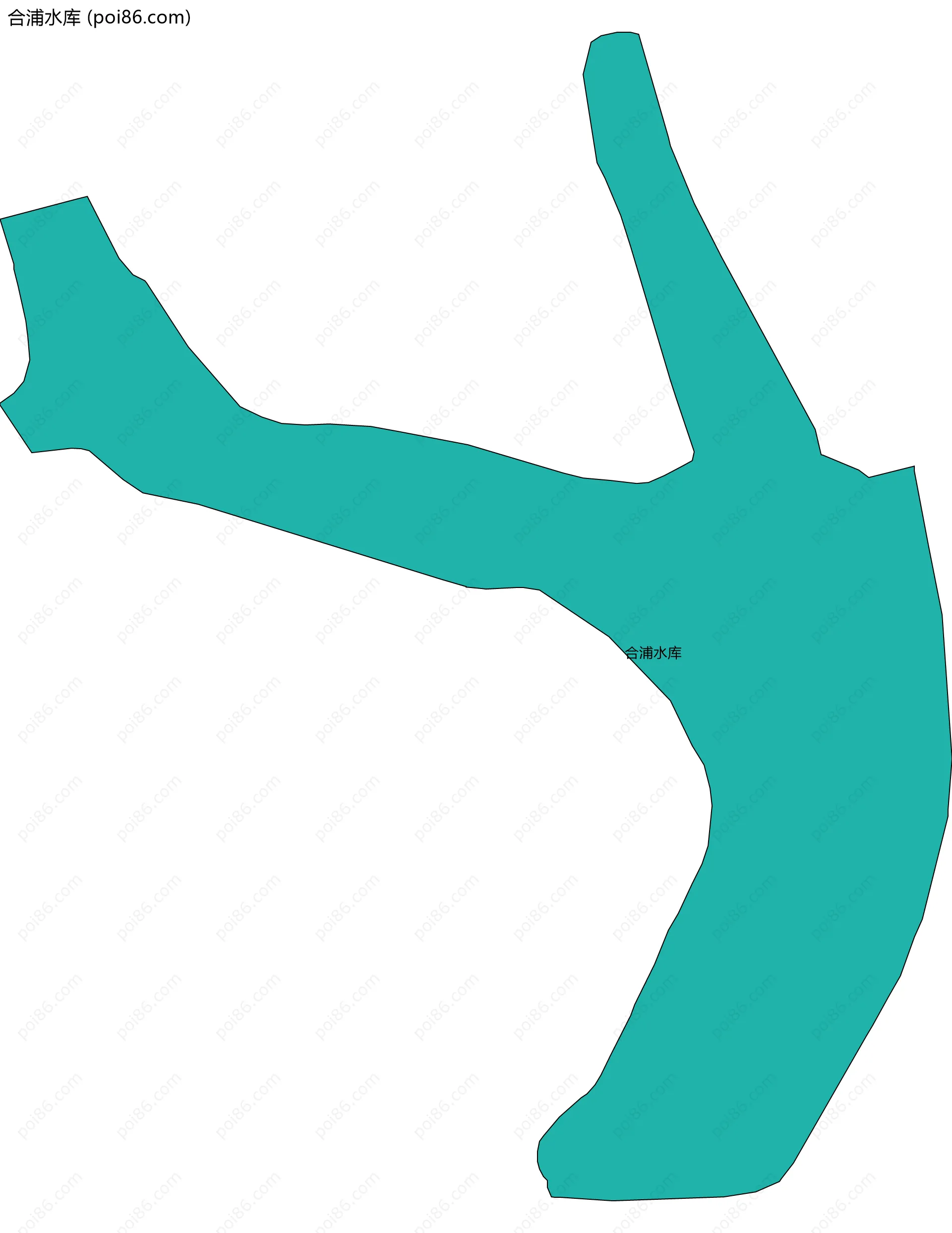 合浦水库边界地图