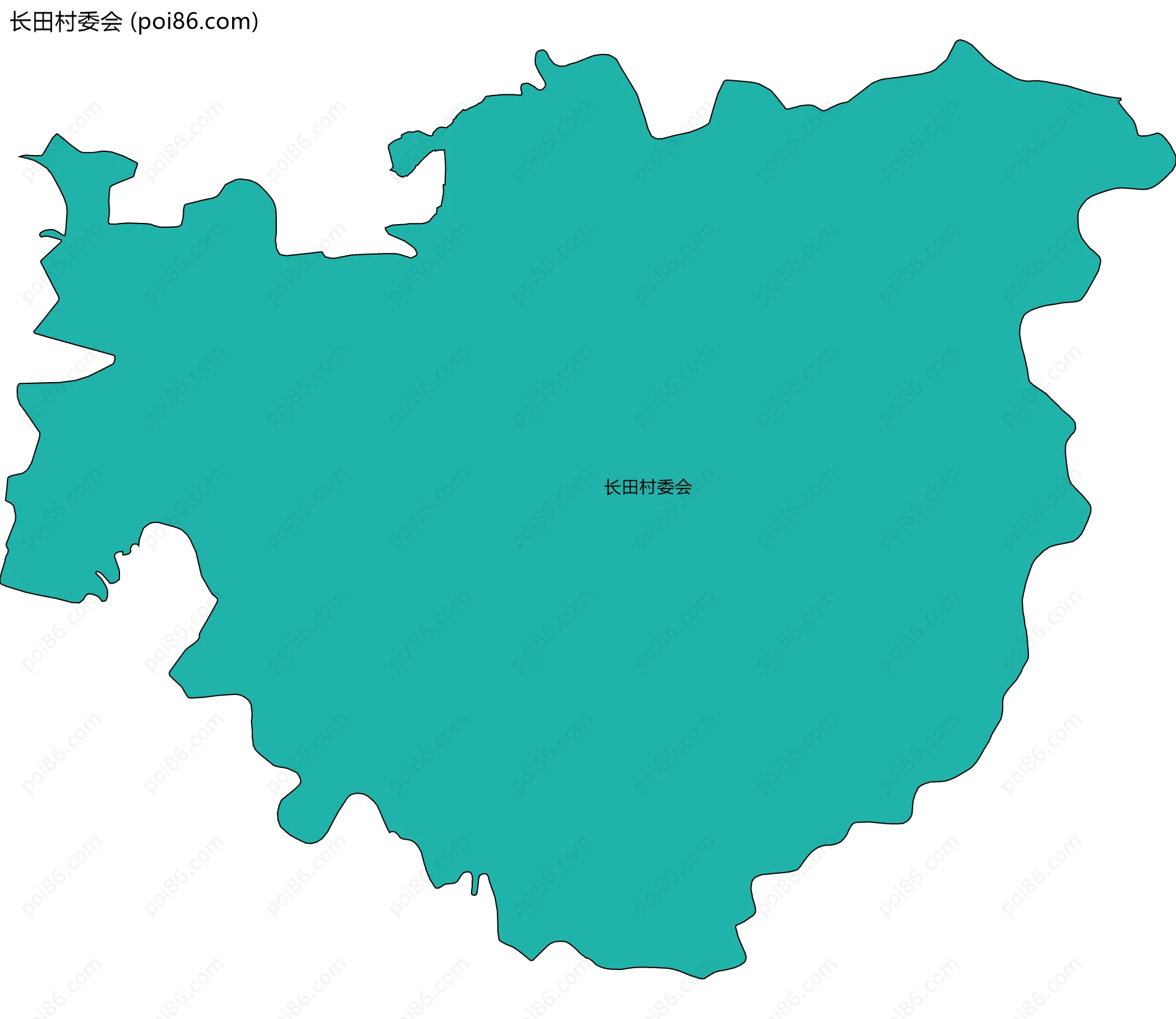 长田村委会边界地图