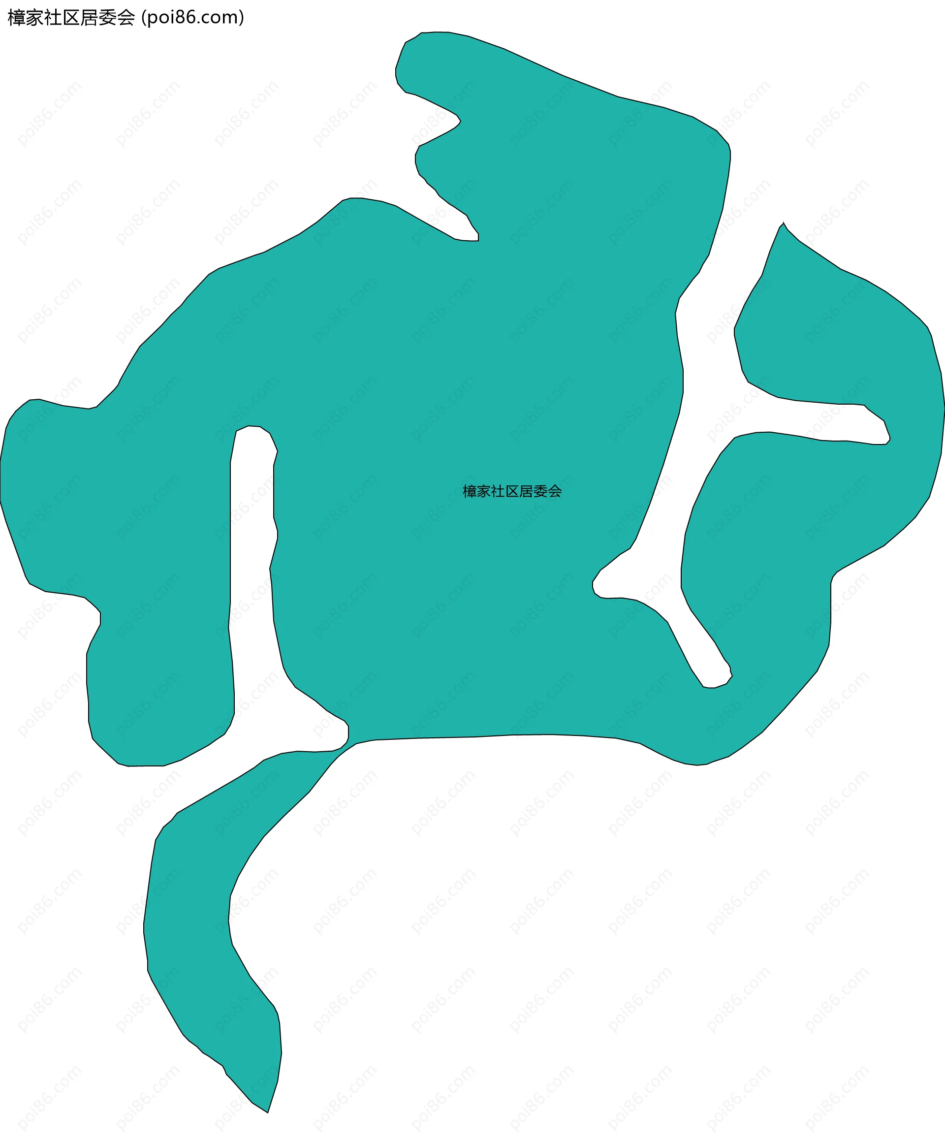 樟家社区居委会边界地图