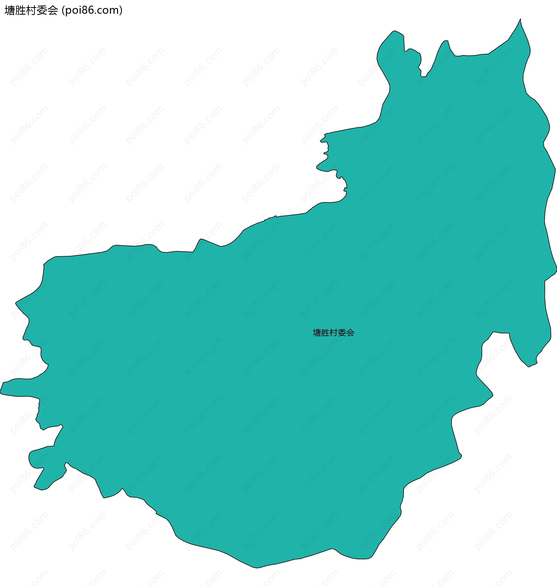 塘胜村委会边界地图