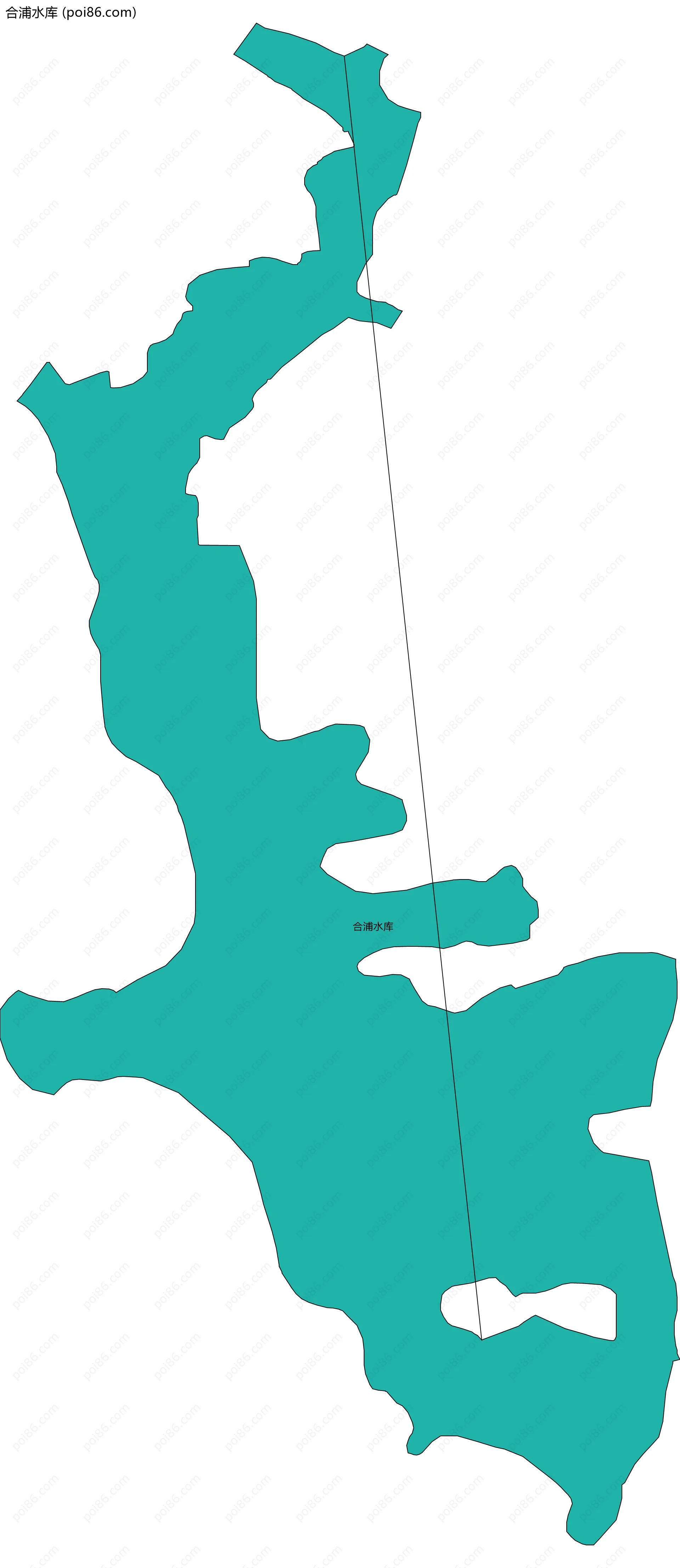合浦水库边界地图