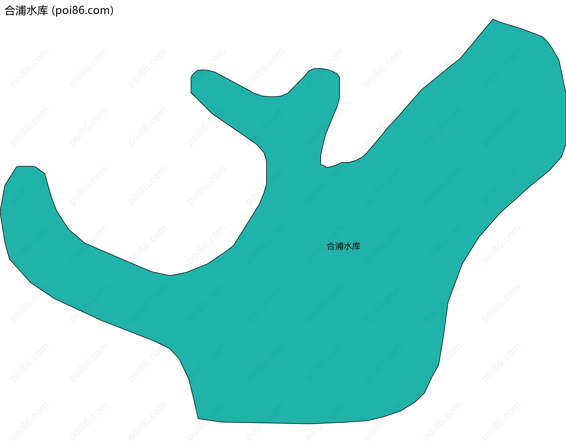 合浦水库边界地图