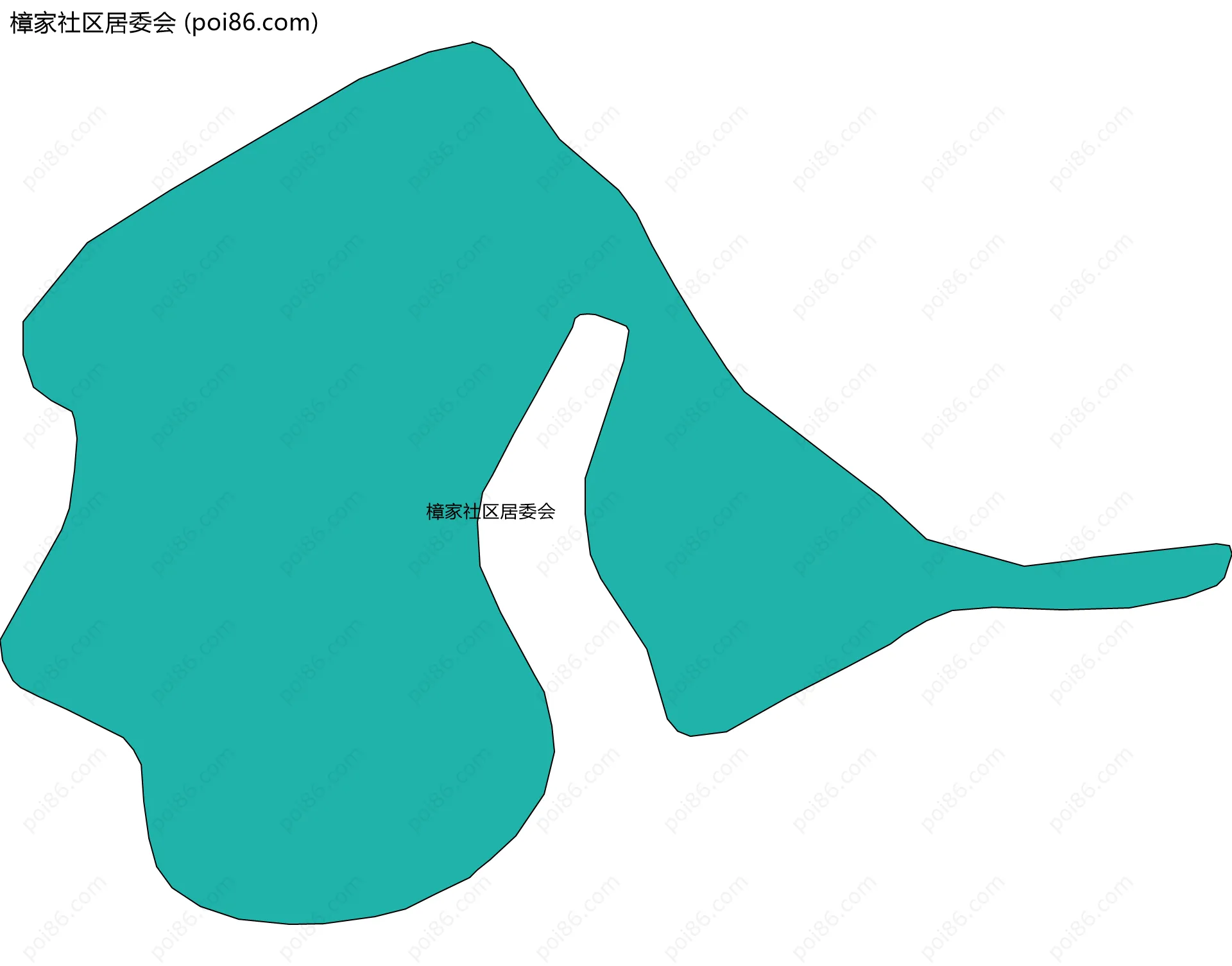 樟家社区居委会边界地图