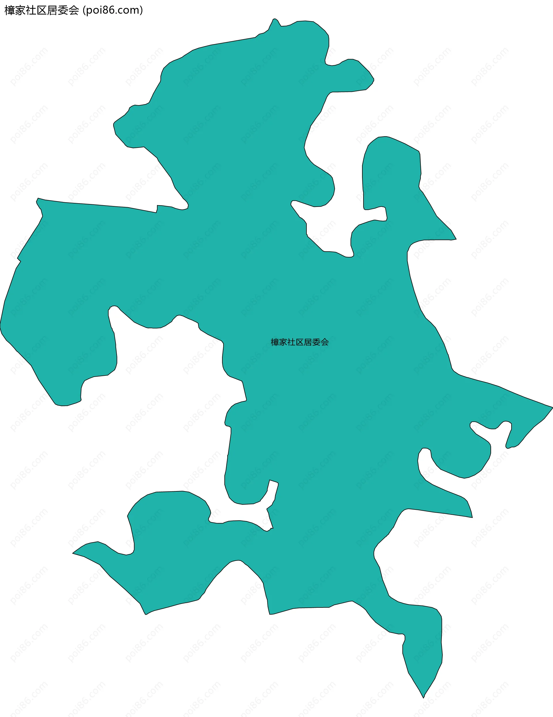 樟家社区居委会边界地图