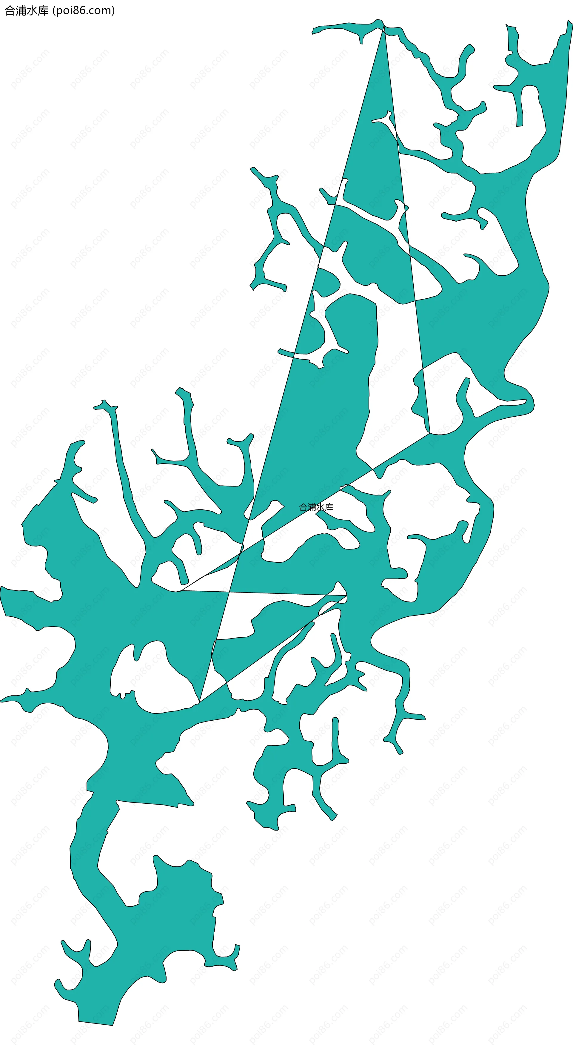 合浦水库边界地图