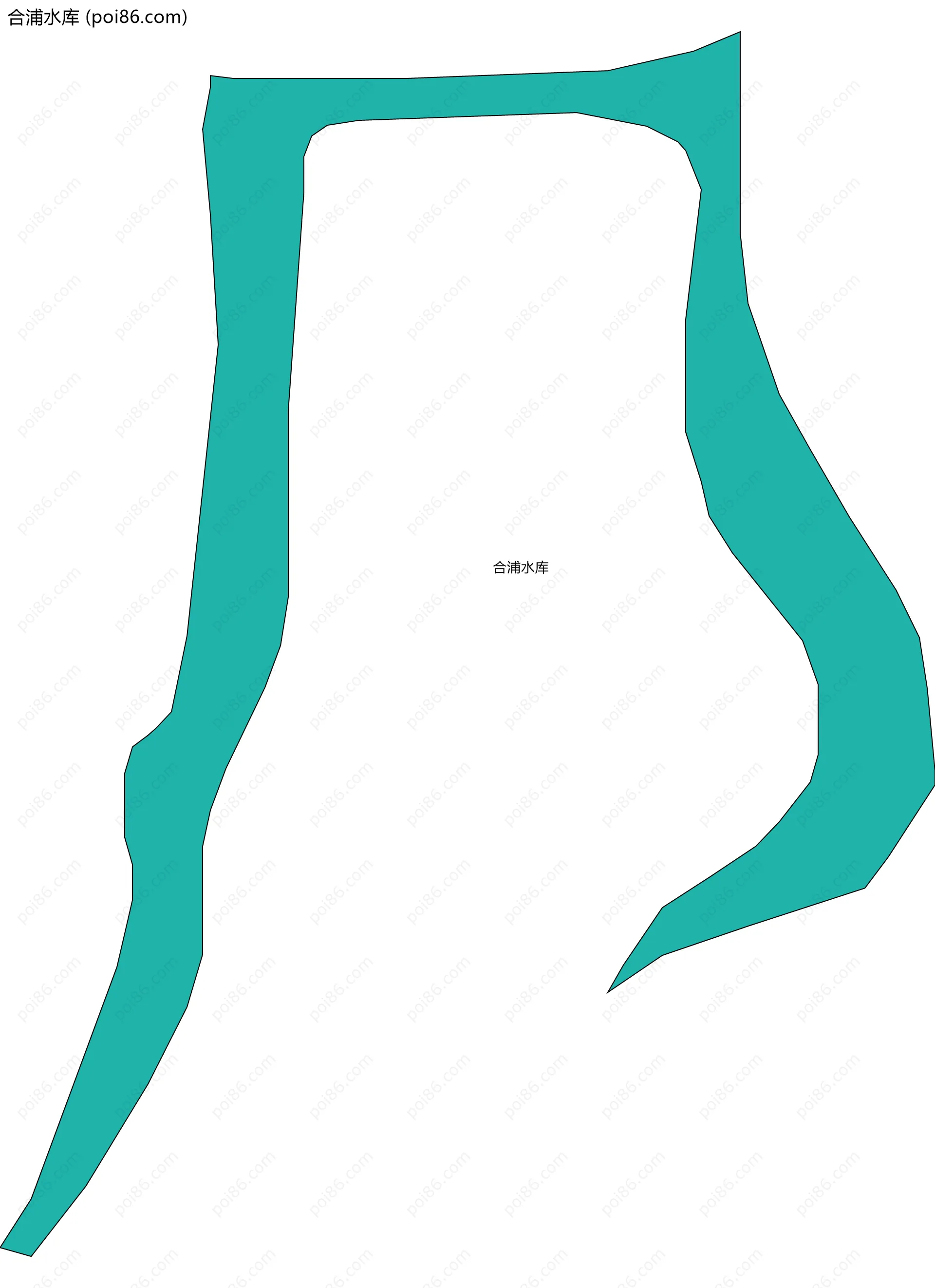 合浦水库边界地图